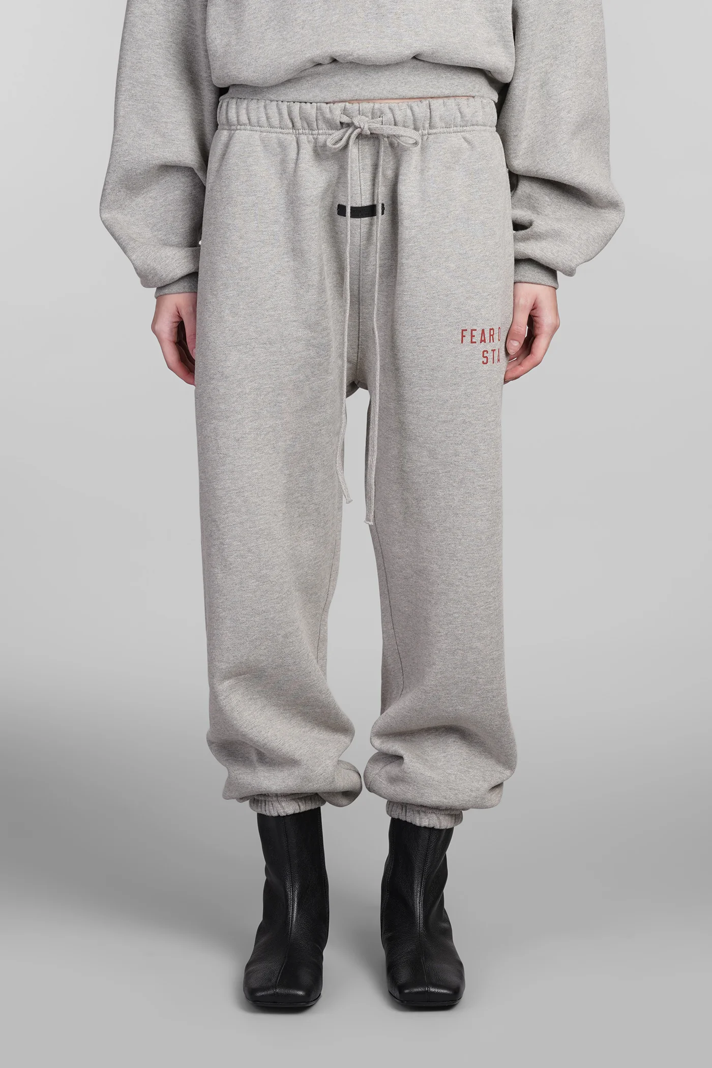 Pants in grey cotton