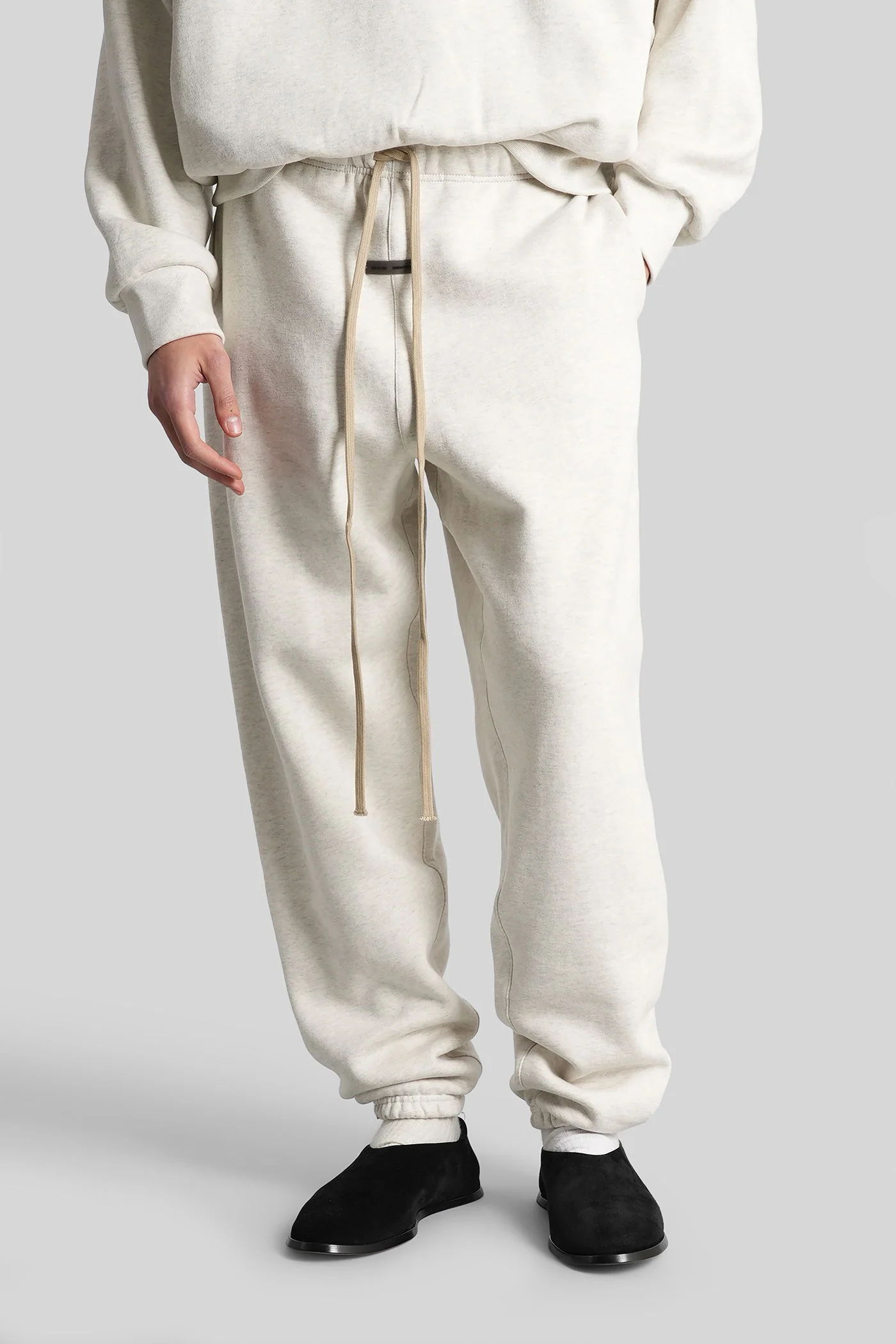 Pants in grey cotton