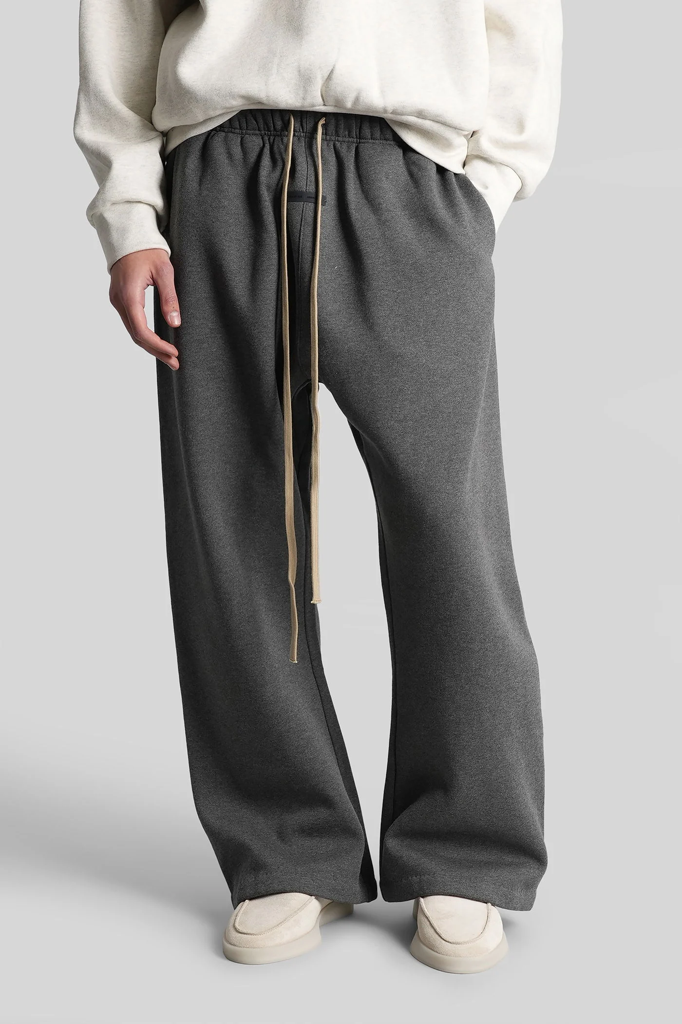 Pants in grey cotton