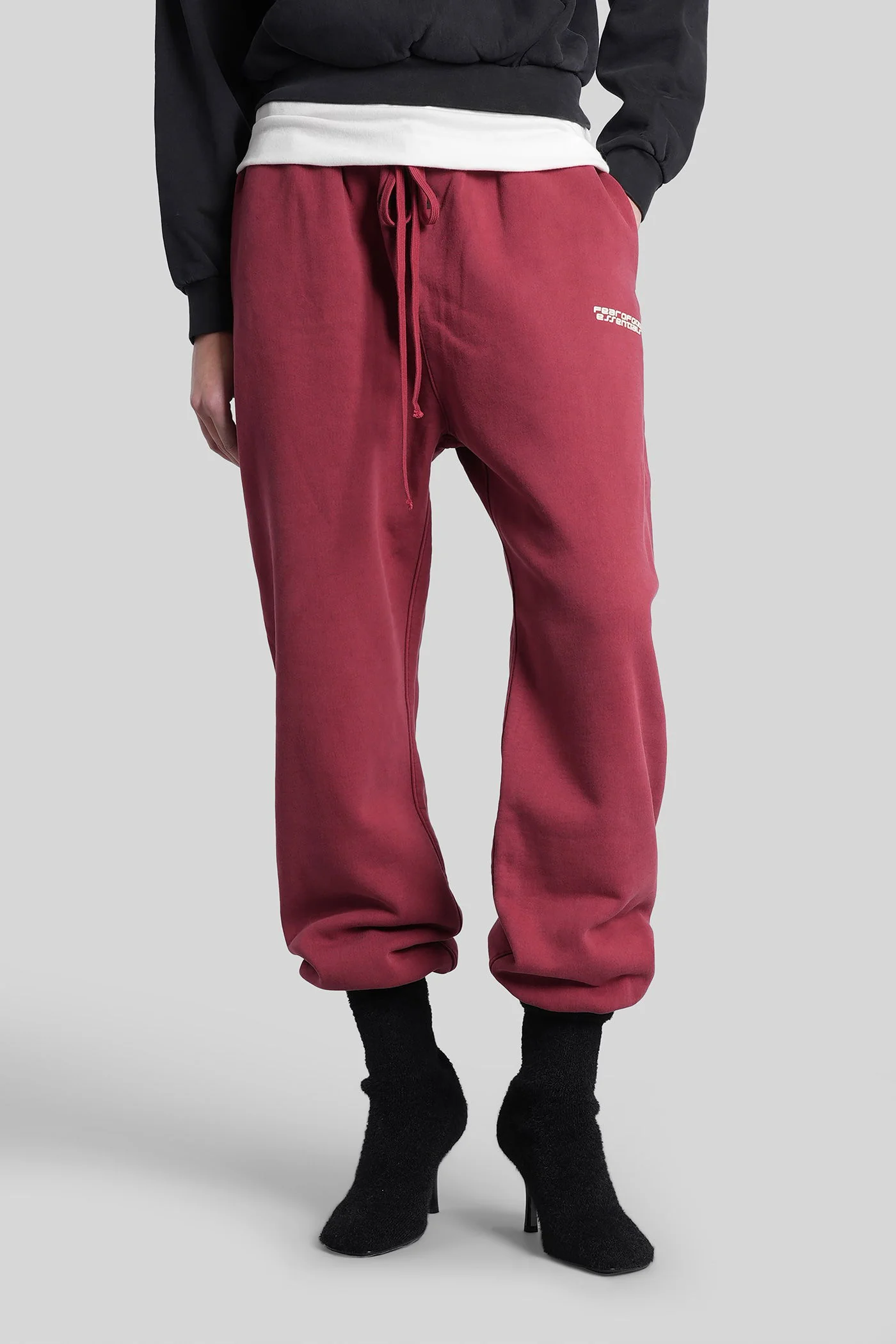Pants in red cotton