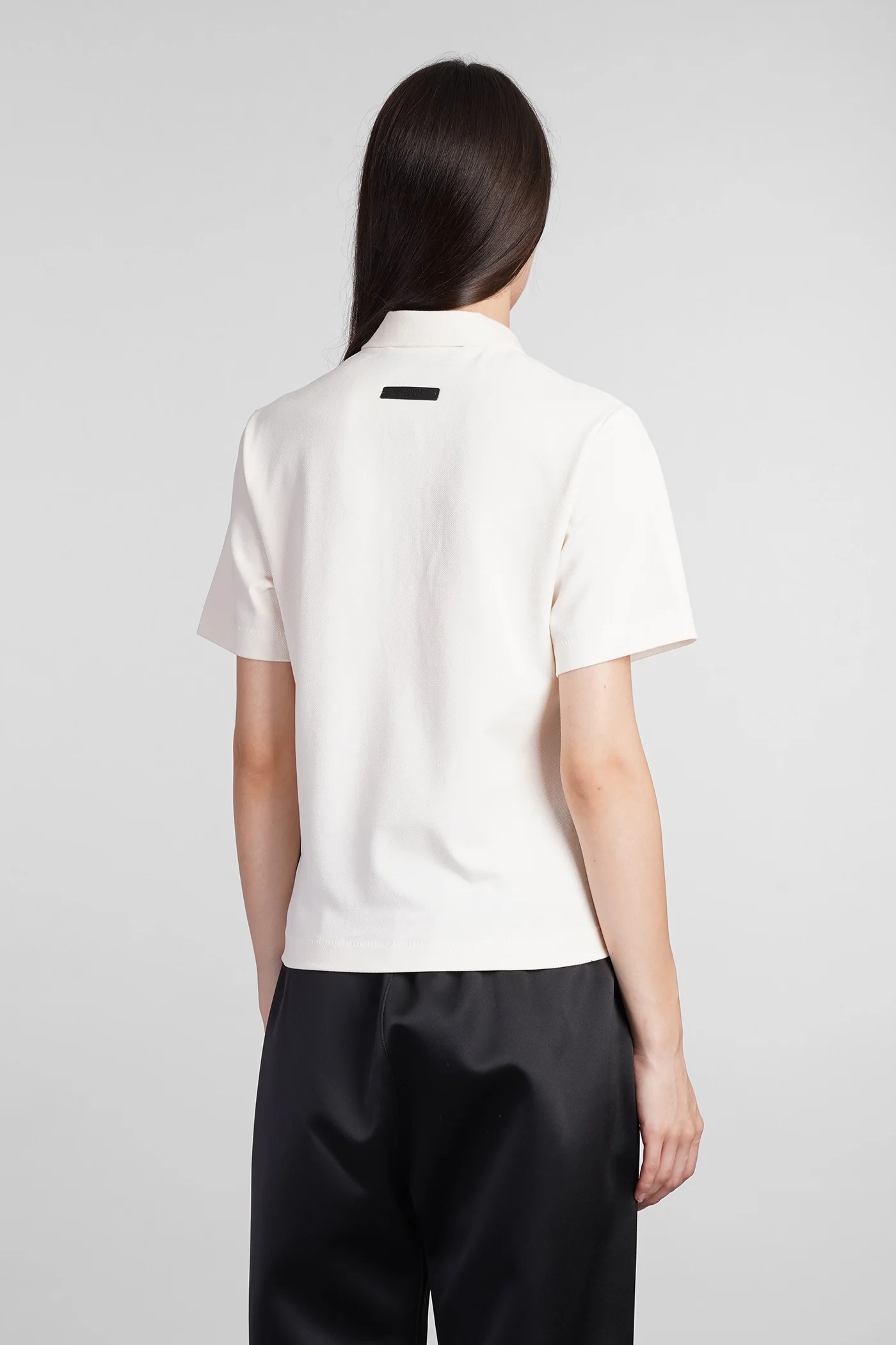 Polo in beige cotton - Image 3