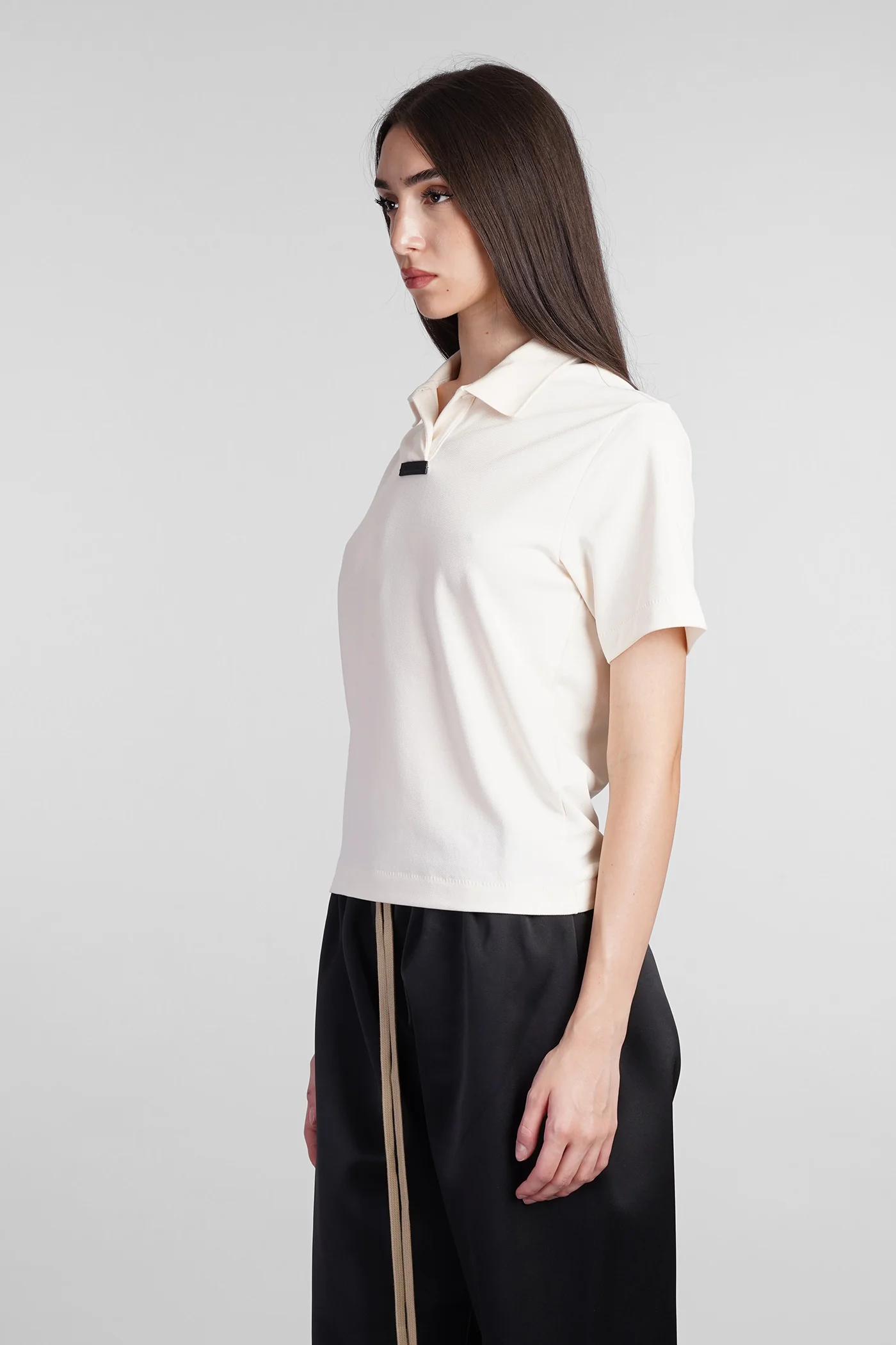 Polo in beige cotton - Image 4