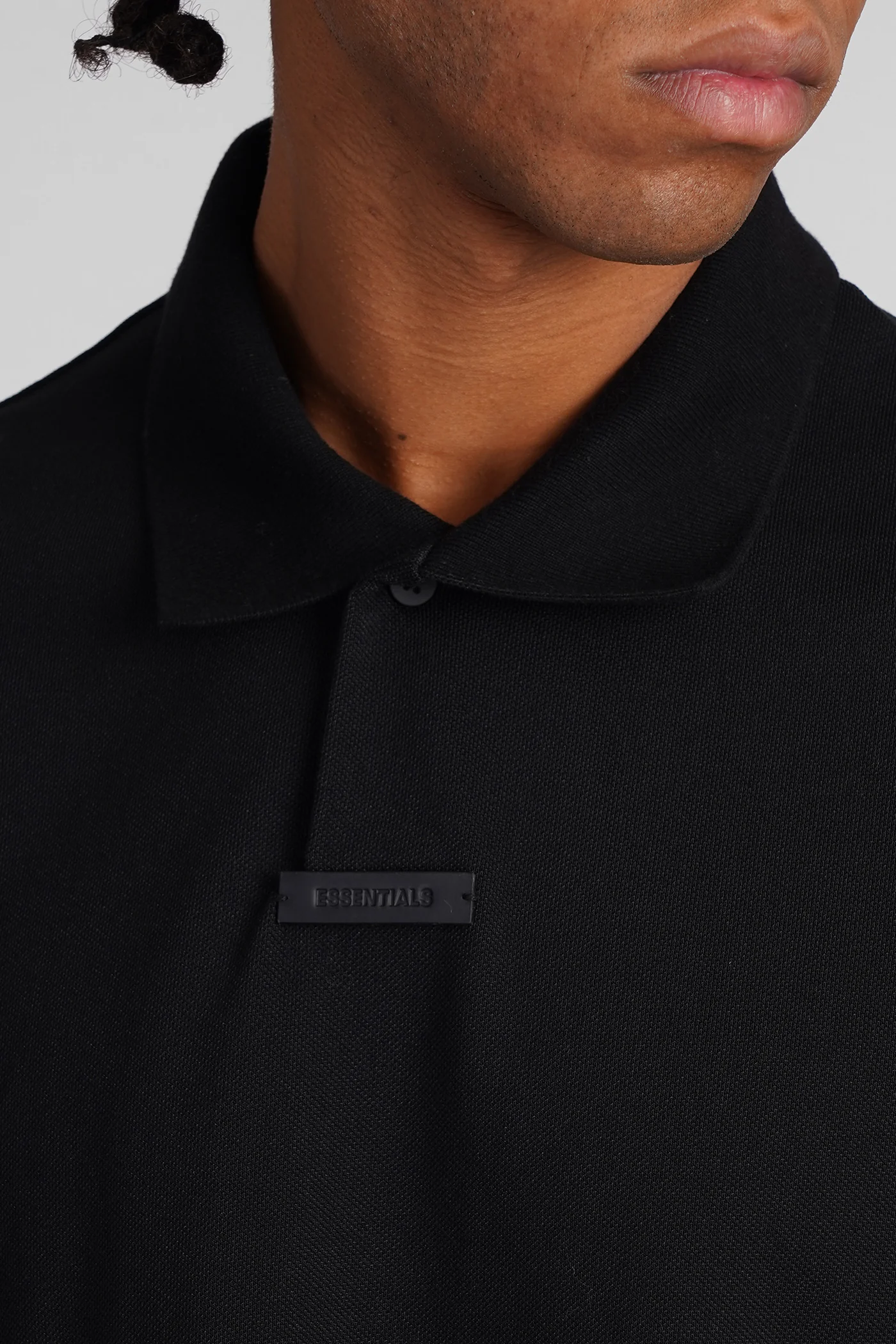 Polo in black cotton - Image 5