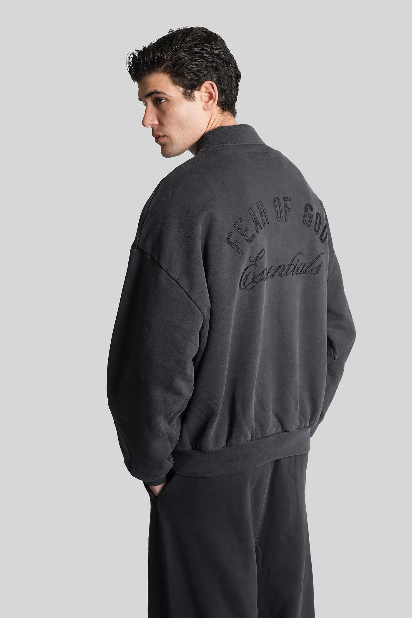 Polo in black cotton