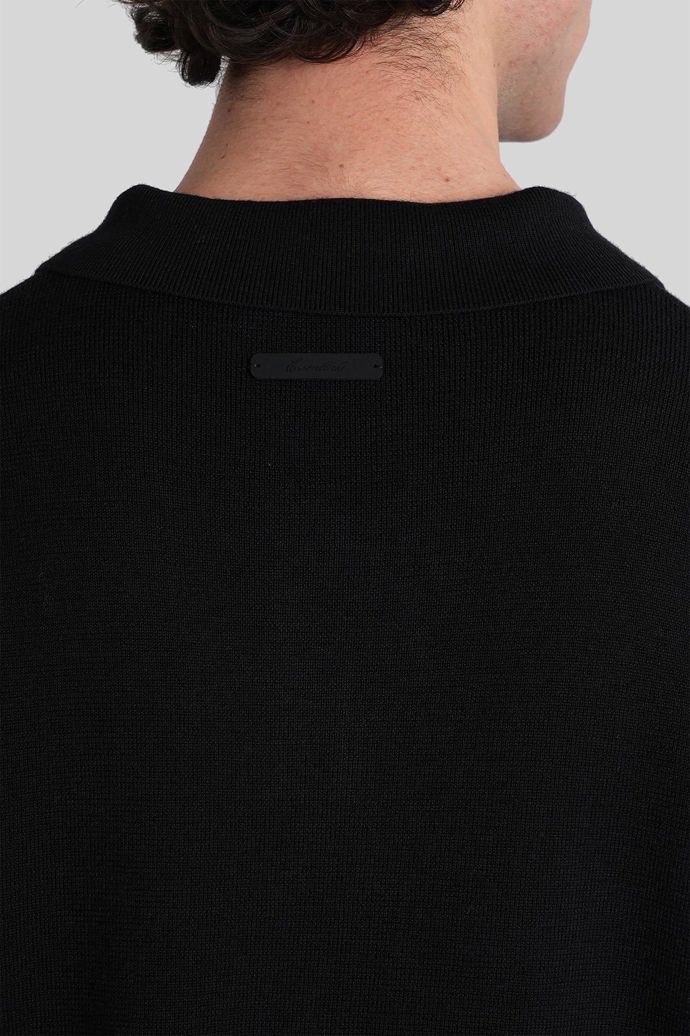 Polo in black wool - Image 4