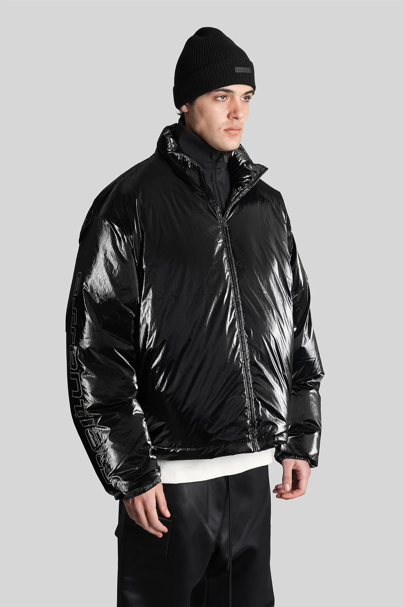 puffer in black nylon - Image 4