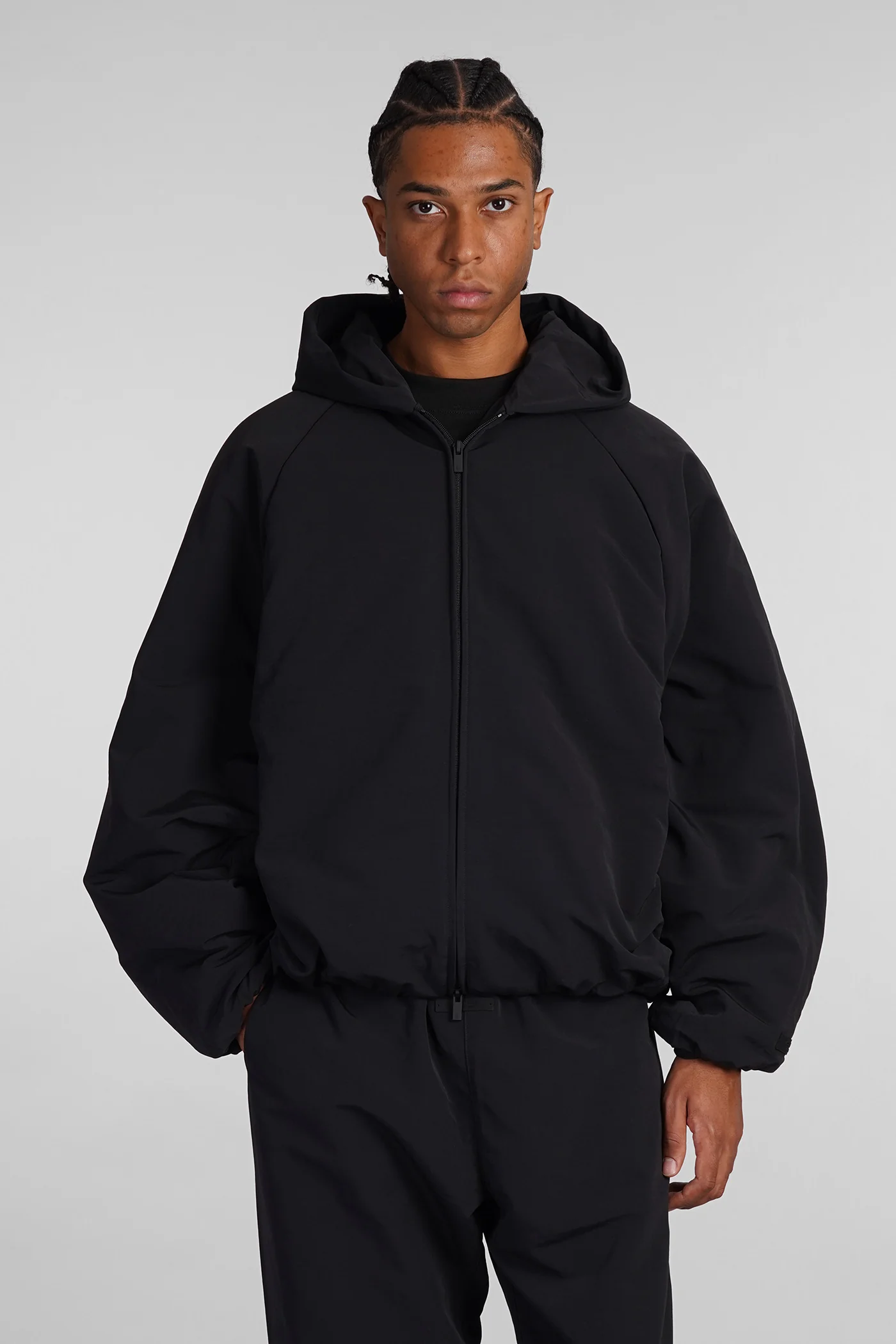 puffer in black nylon