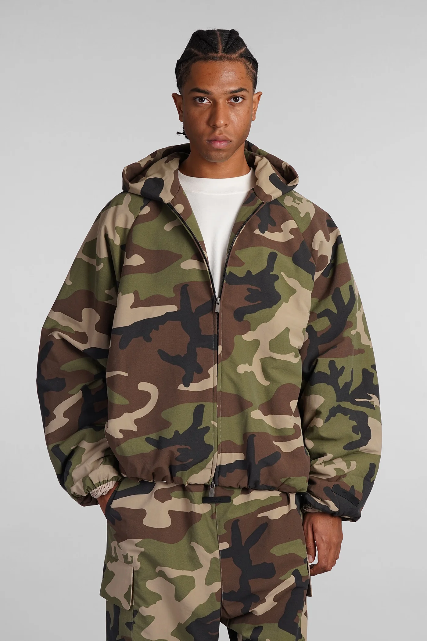 puffer in camouflage nylon