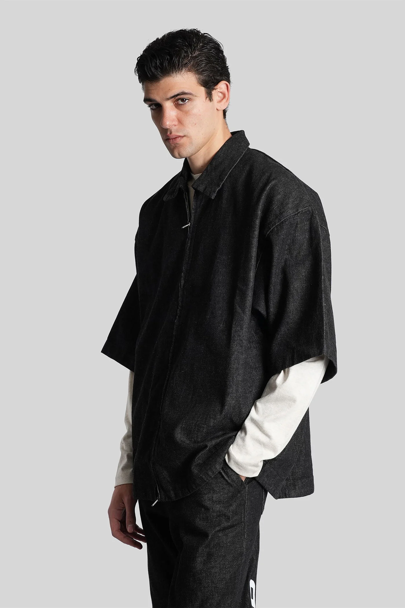 Shirt in black cotton - Image 4