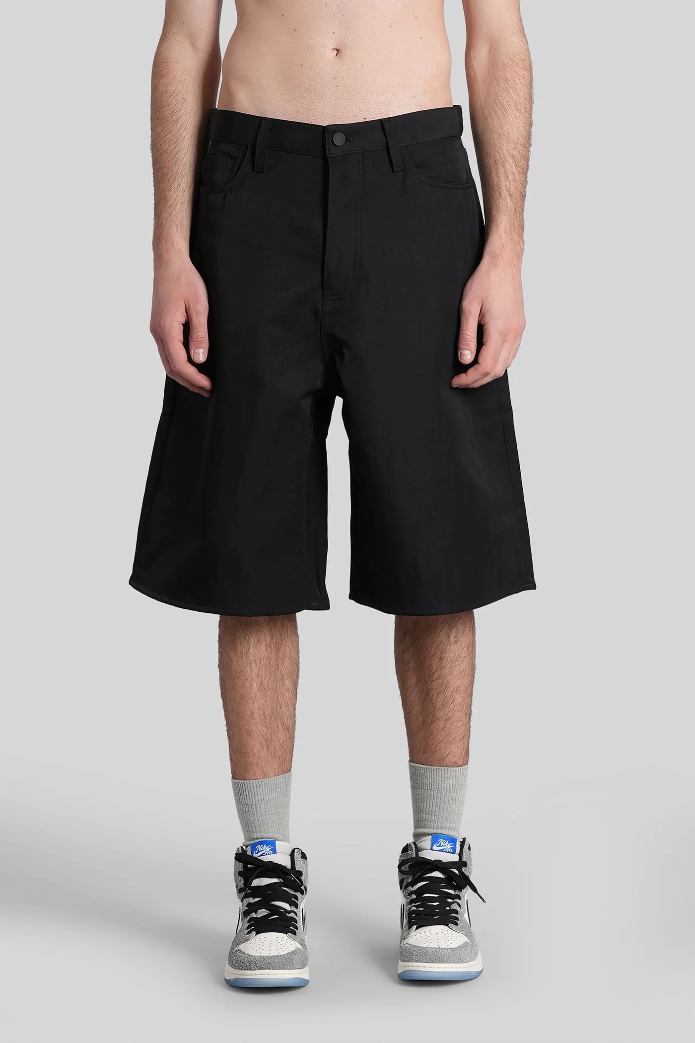 Shorts in black nylon - Image 46