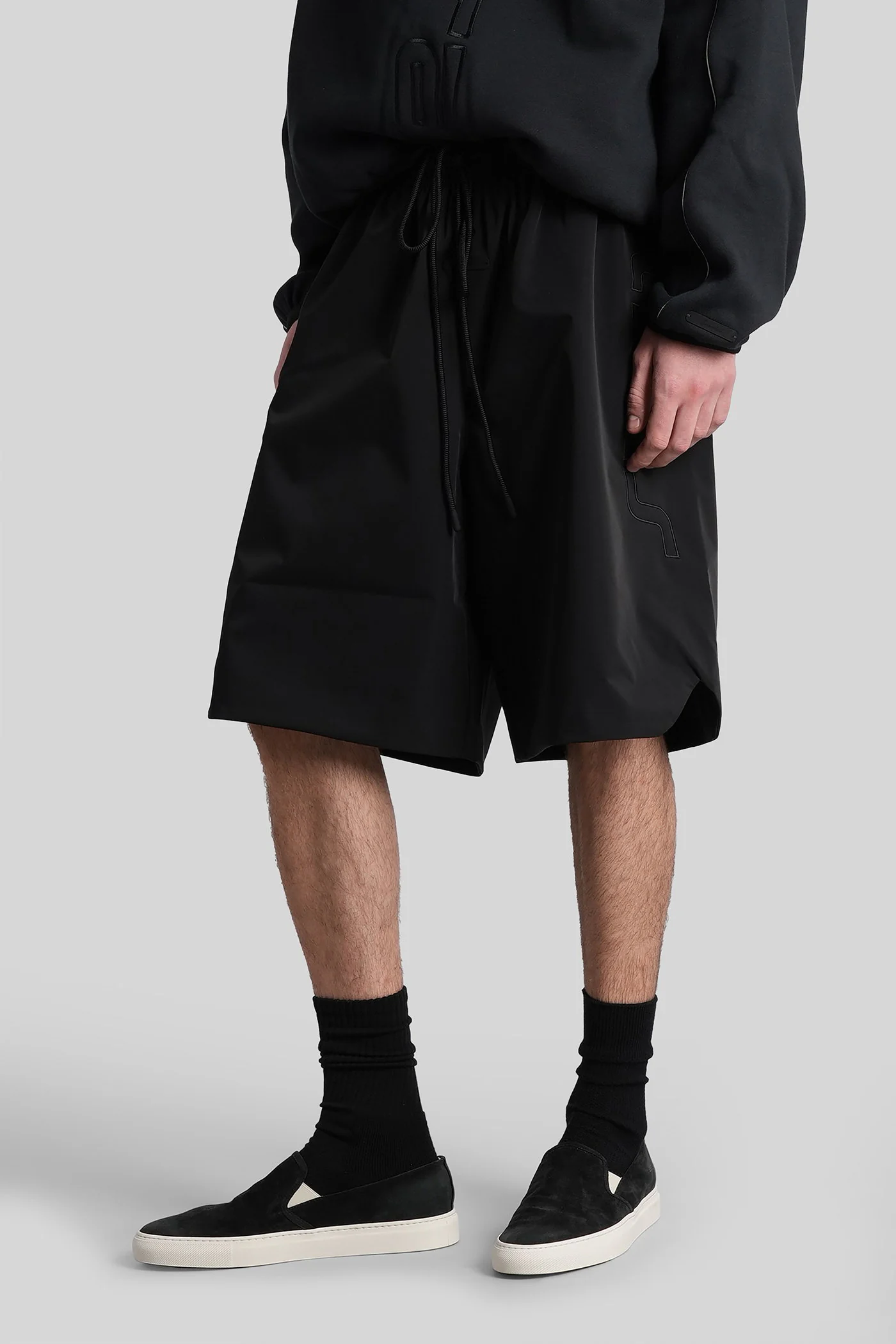 Shorts in black polyester - Image 4
