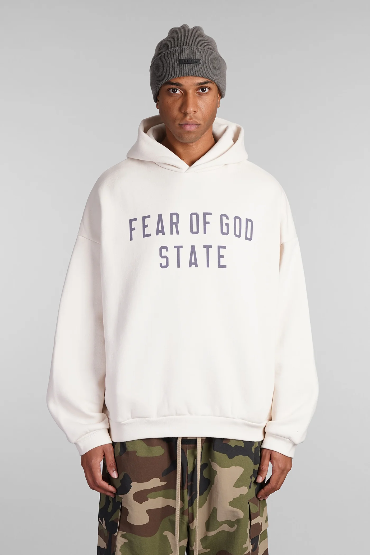 Sweatshirt in beige cotton