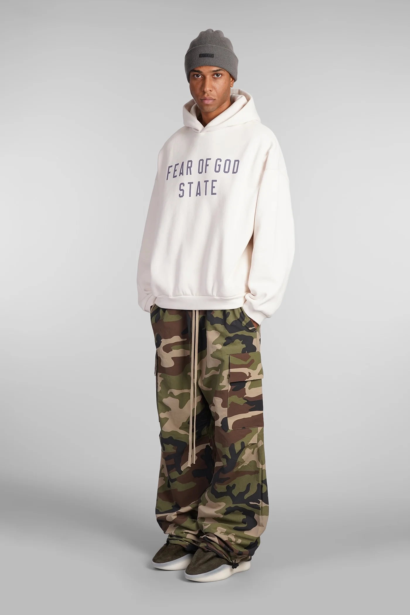 Sweatshirt in beige cotton - Image 2