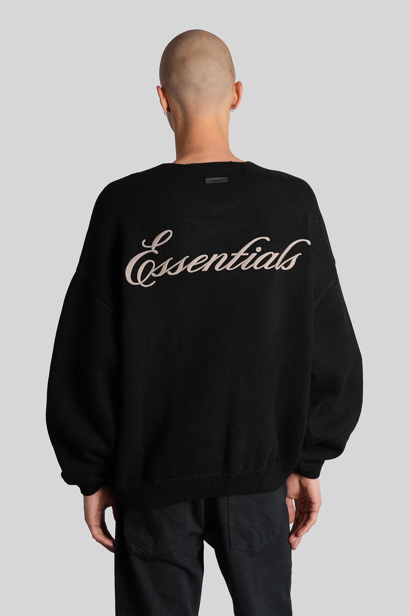 Sweatshirt in black acrylic - Image 3