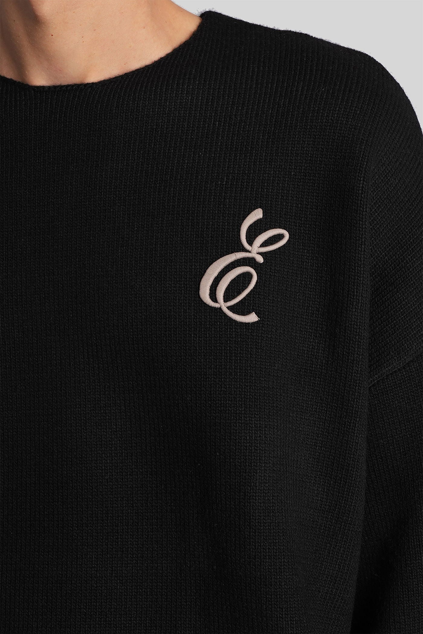 Sweatshirt in black acrylic - Image 5