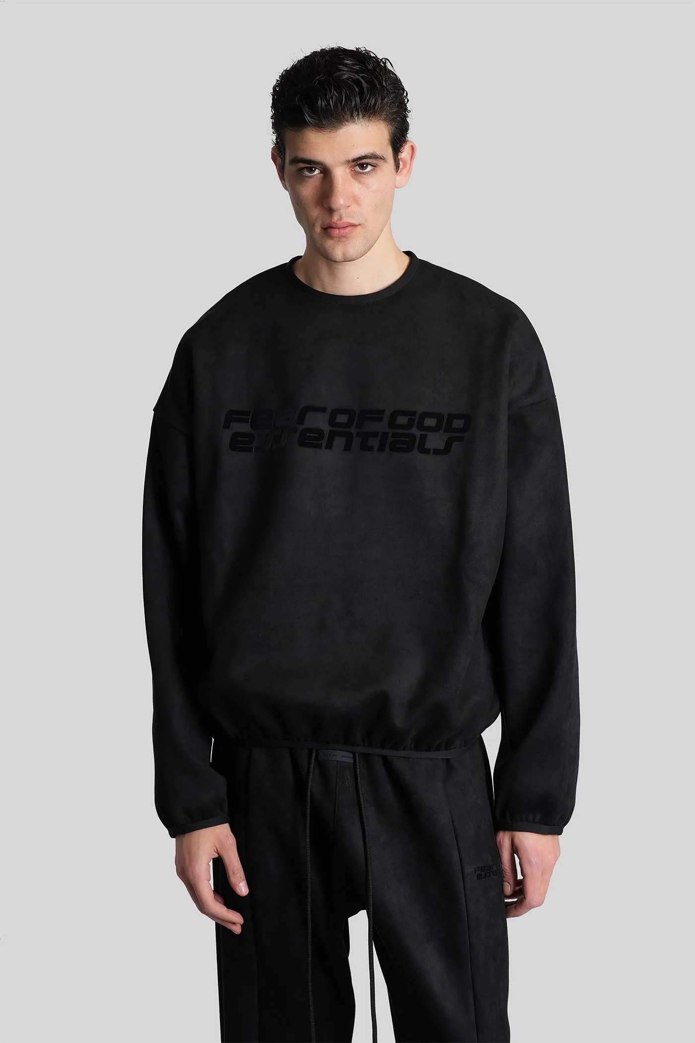 Sweatshirt in black cotton