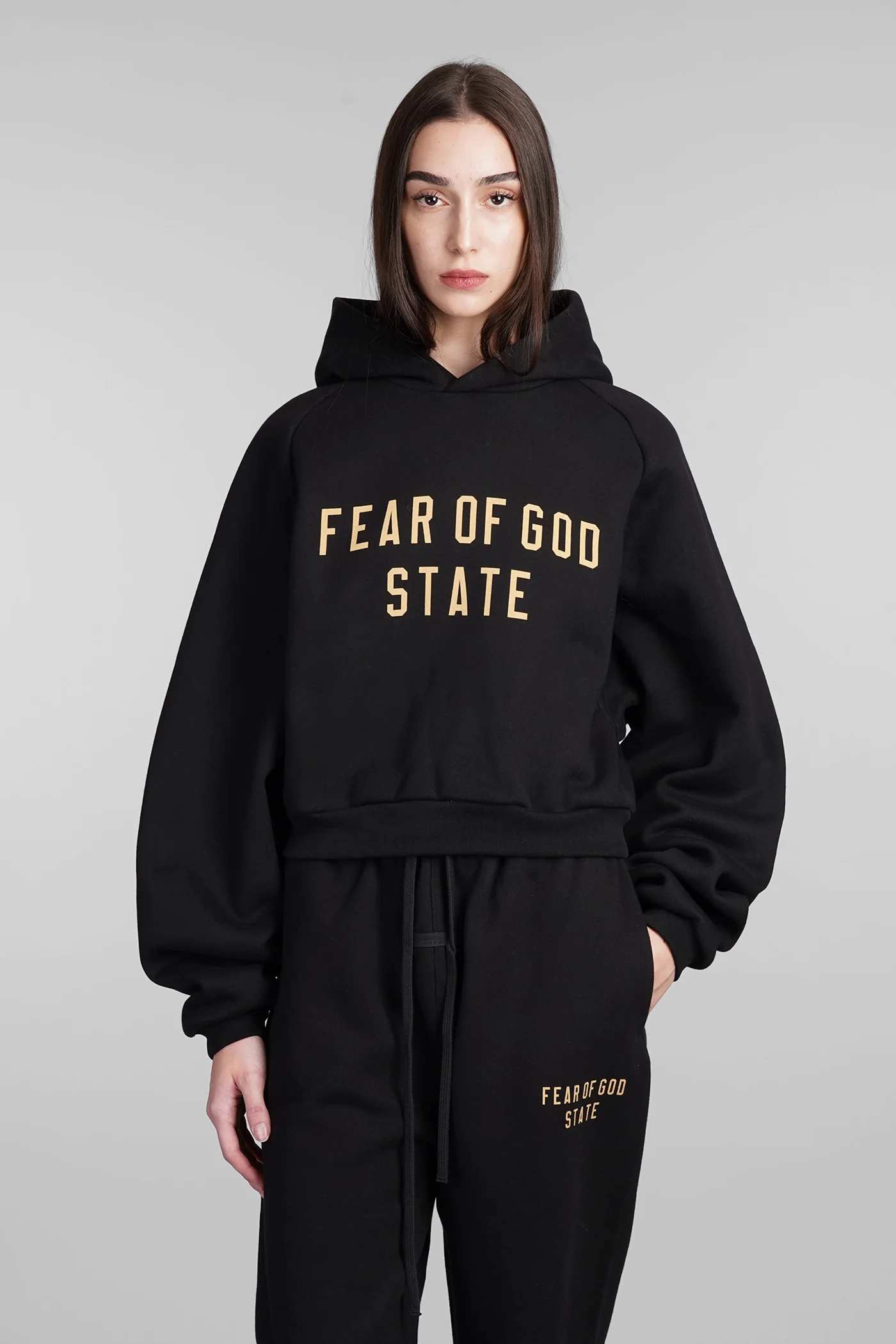 Sweatshirt in black cotton