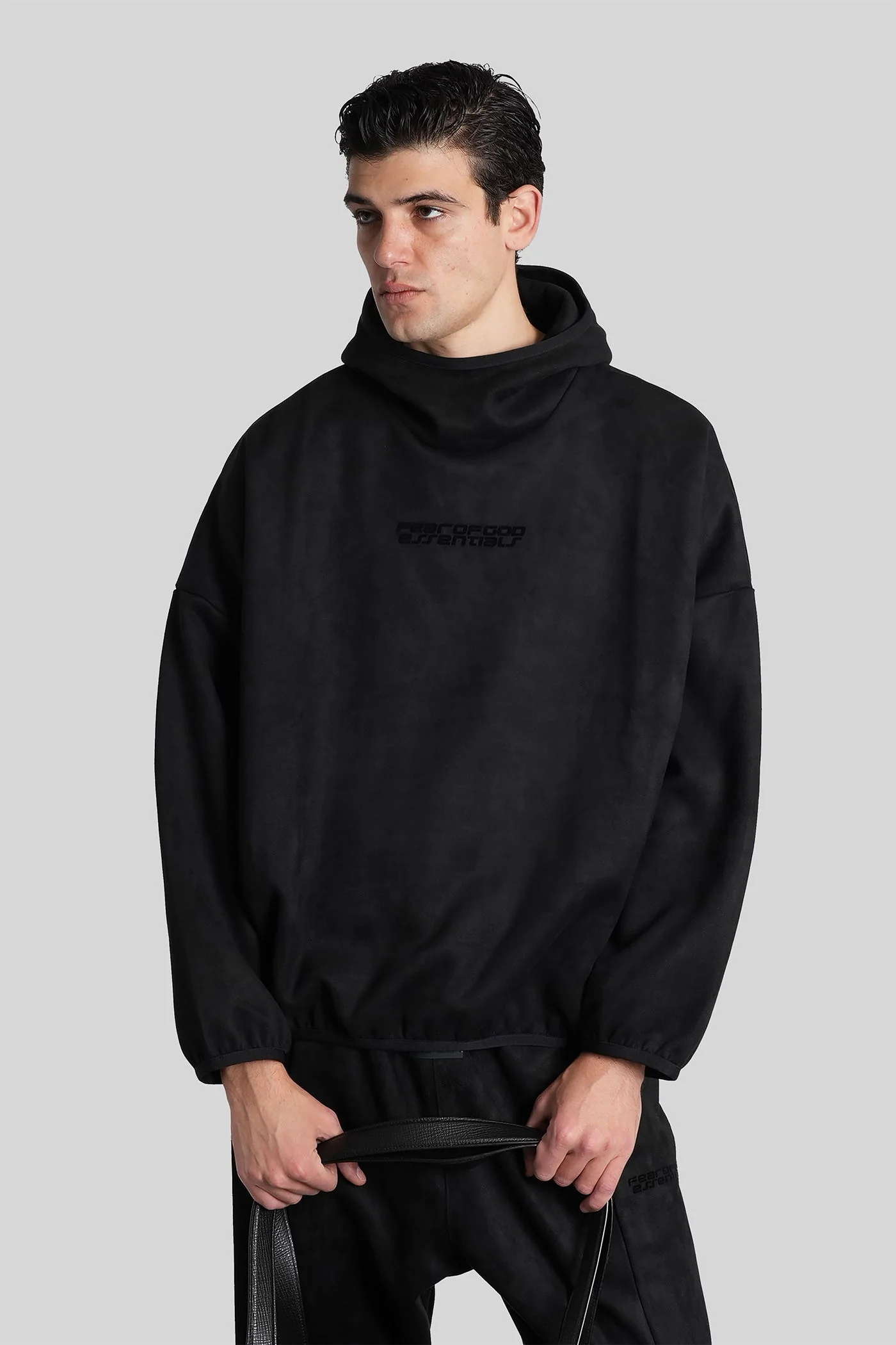 Sweatshirt in black polyester