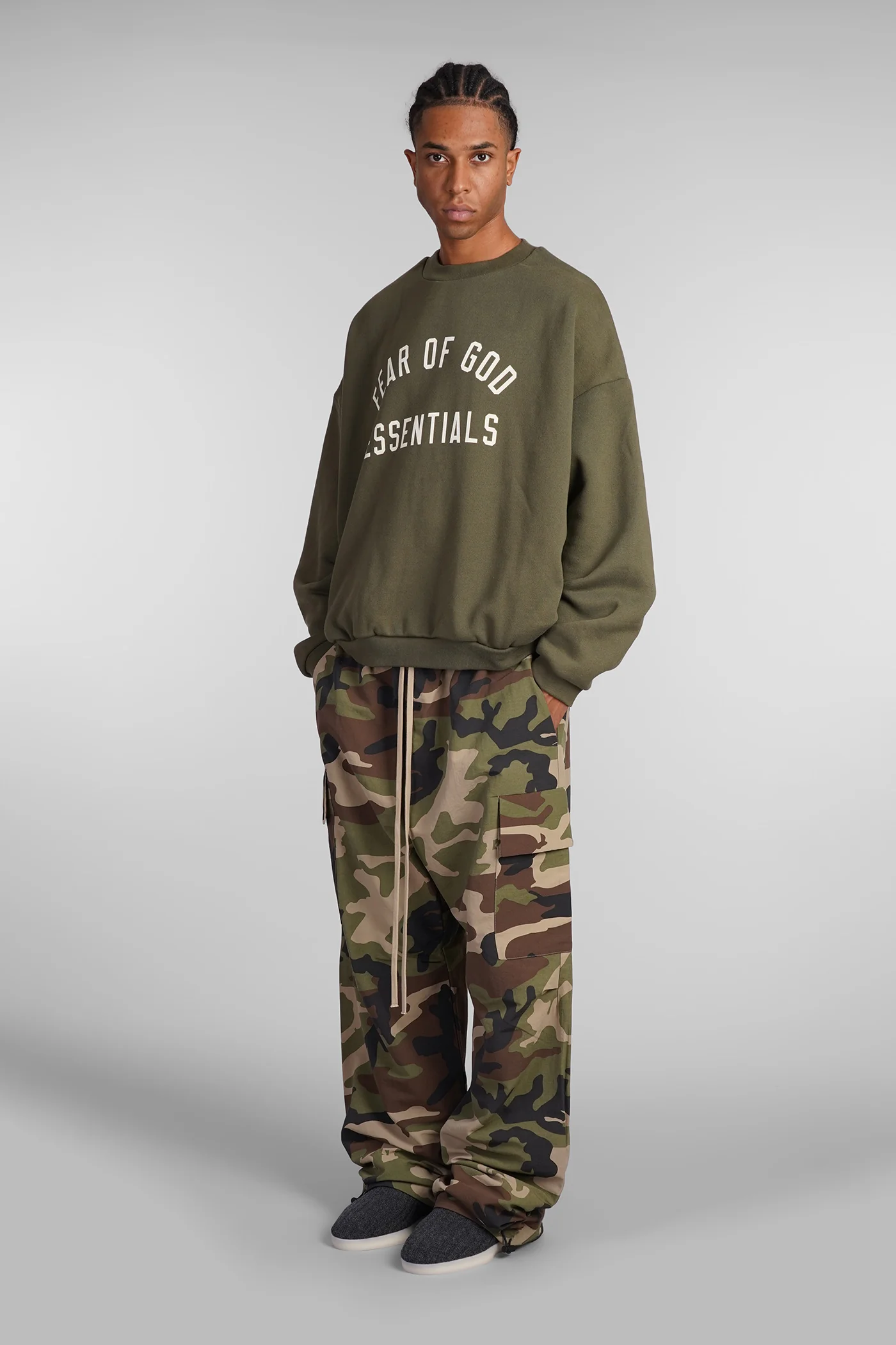 Sweatshirt in green cotton - Image 2