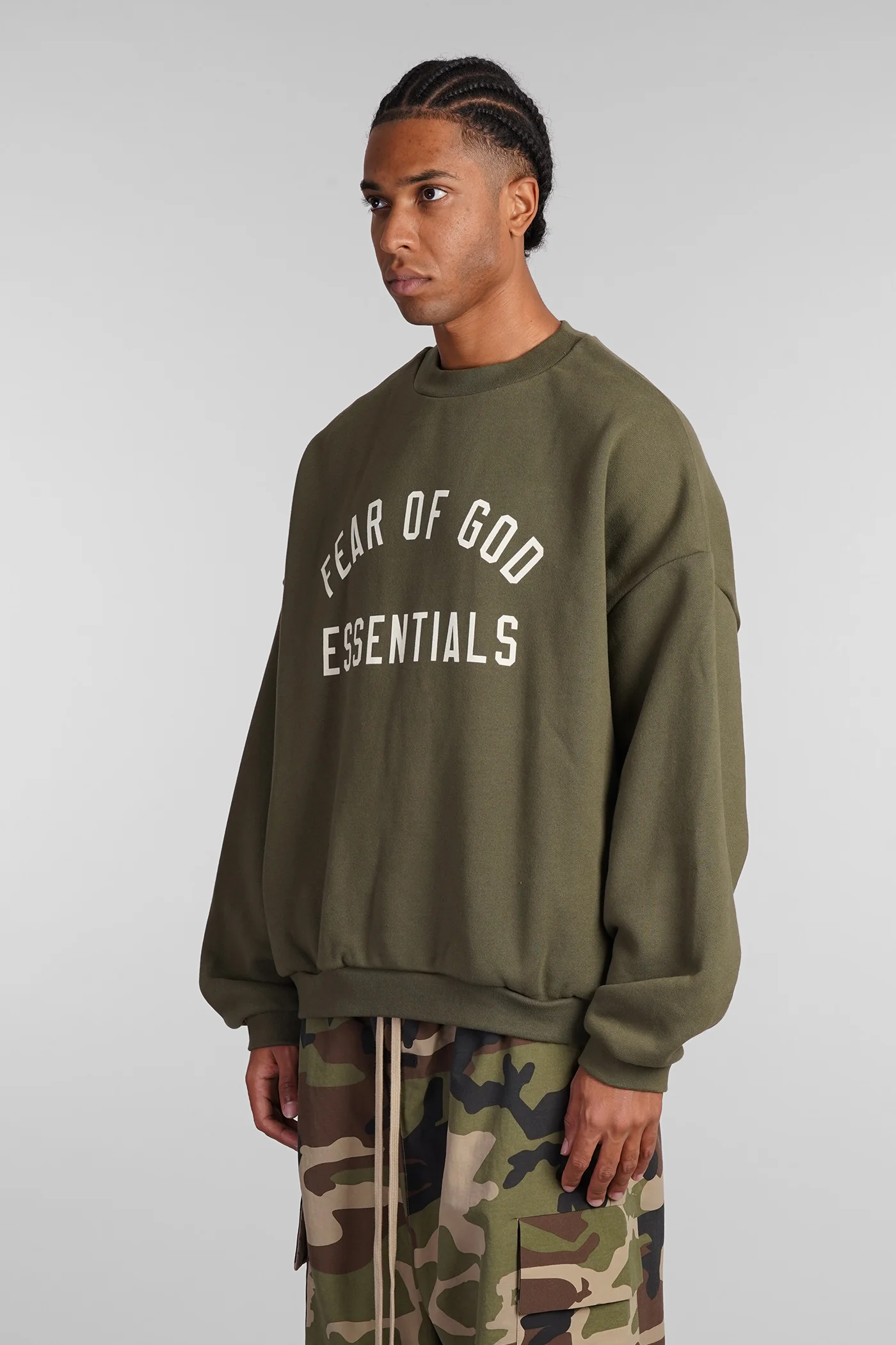 Sweatshirt in green cotton - Image 4