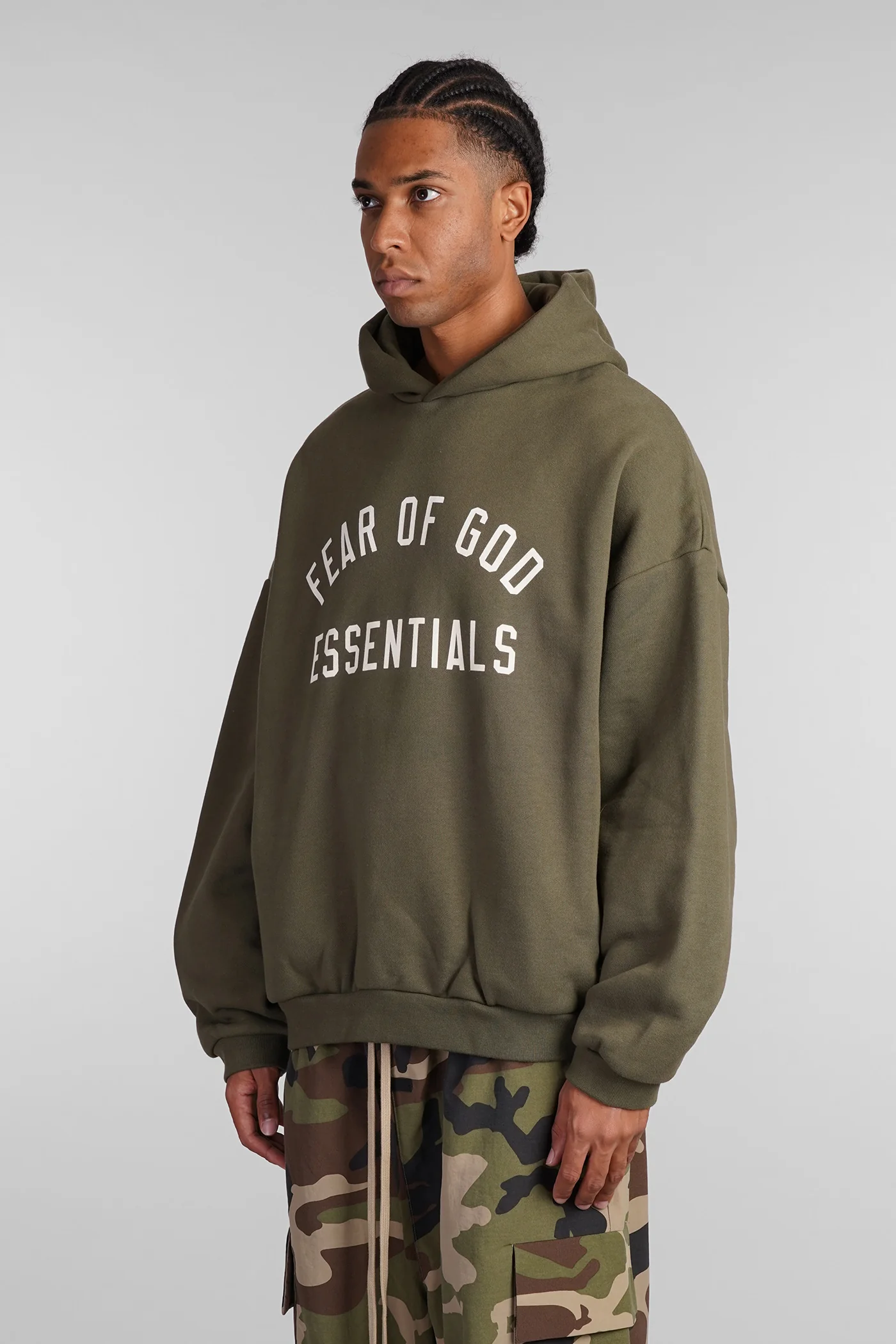 Sweatshirt in green cotton - Image 4