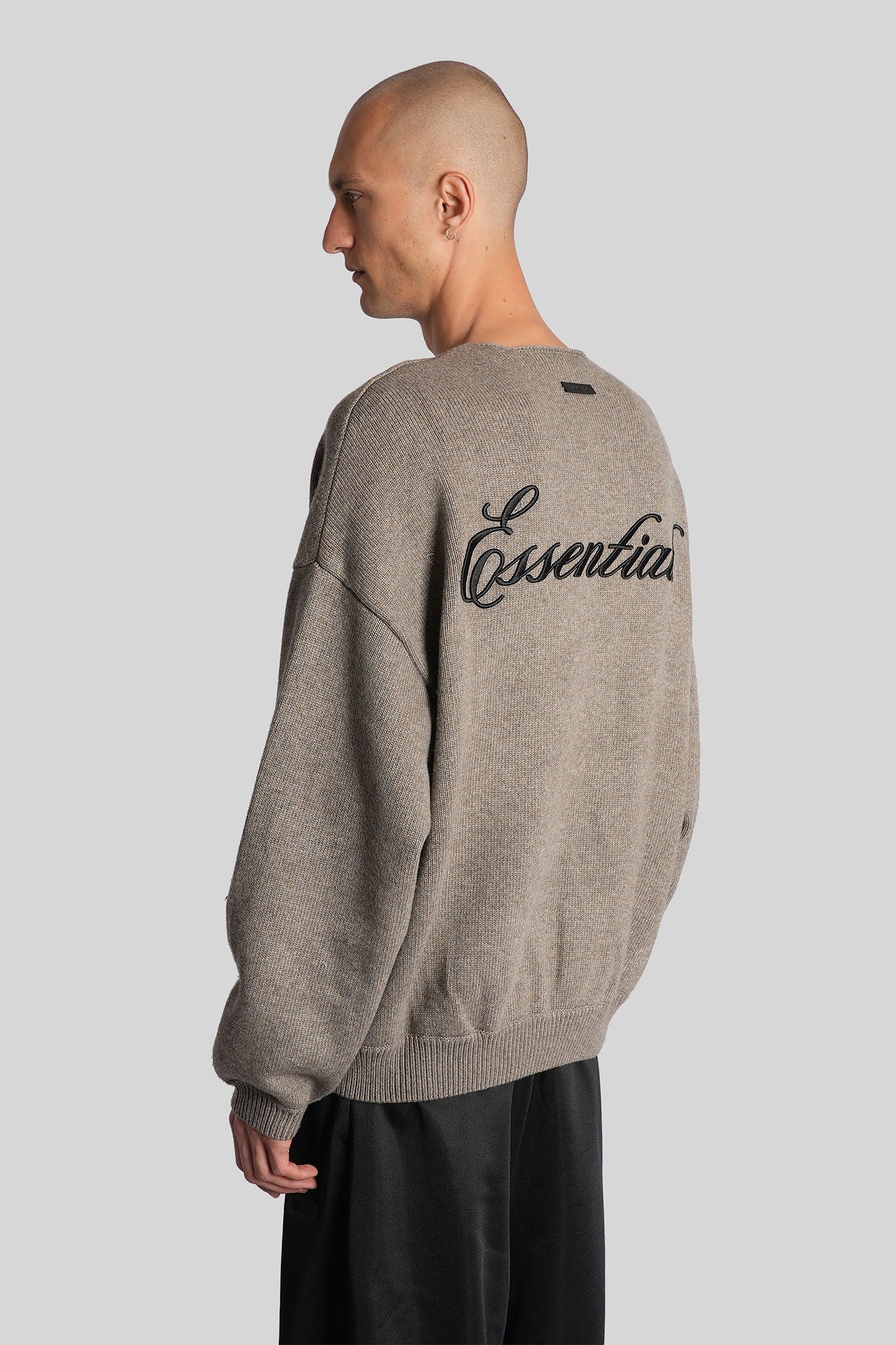 Sweatshirt in grey acrylic - Image 3