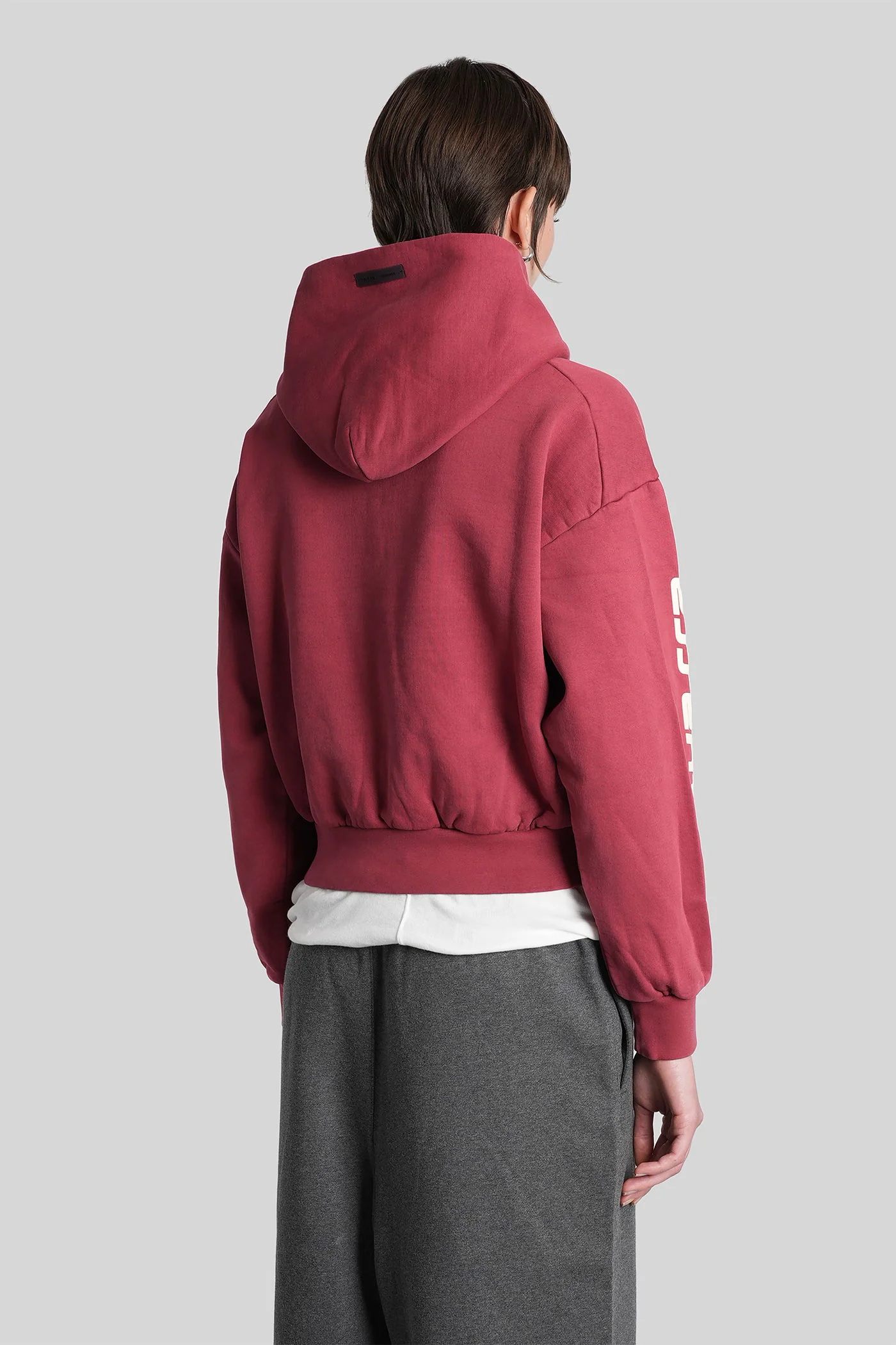 Sweatshirt in red cotton - Image 3