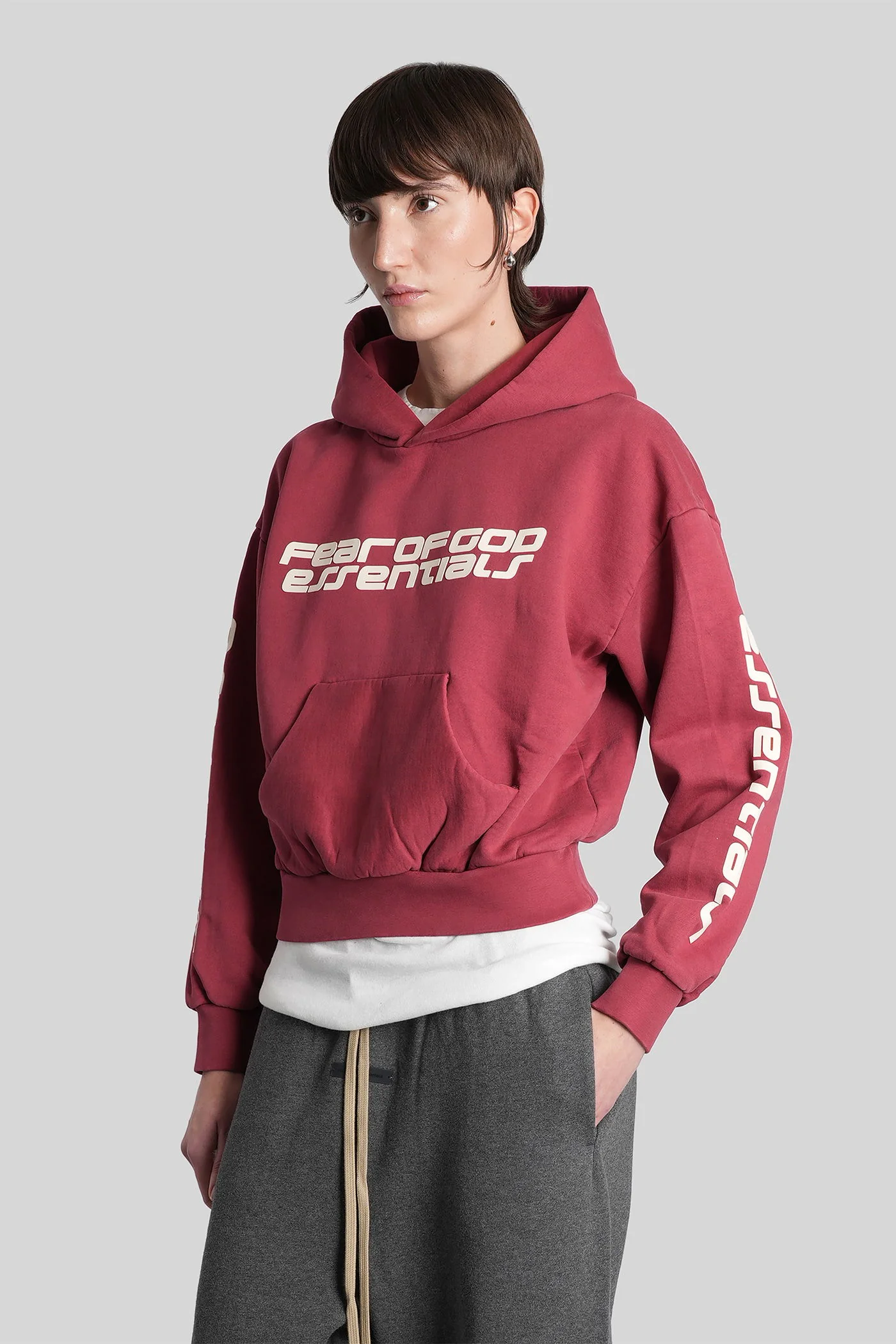 Sweatshirt in red cotton - Image 4
