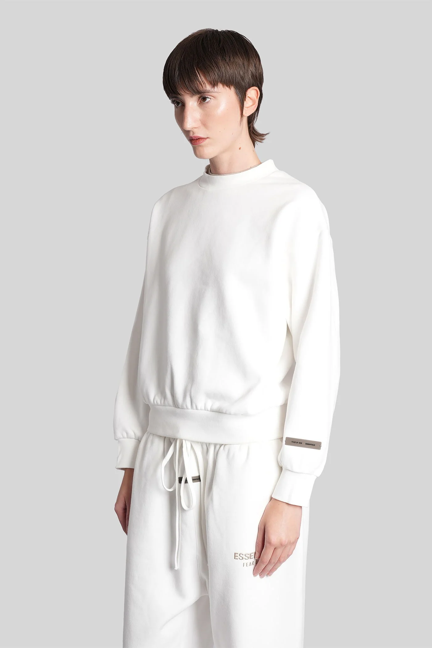 Sweatshirt in white cotton - Image 4