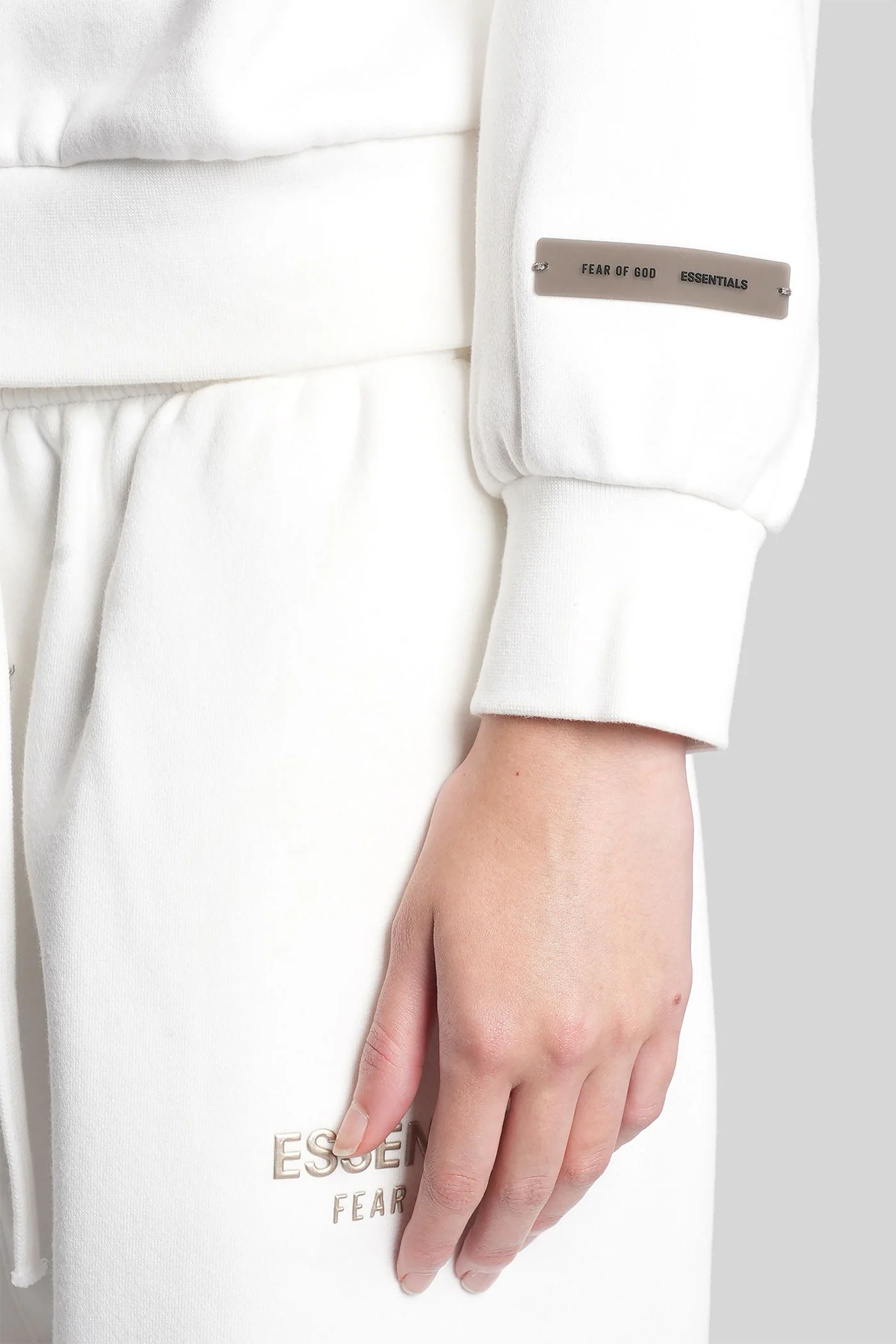 Sweatshirt in white cotton - Image 5