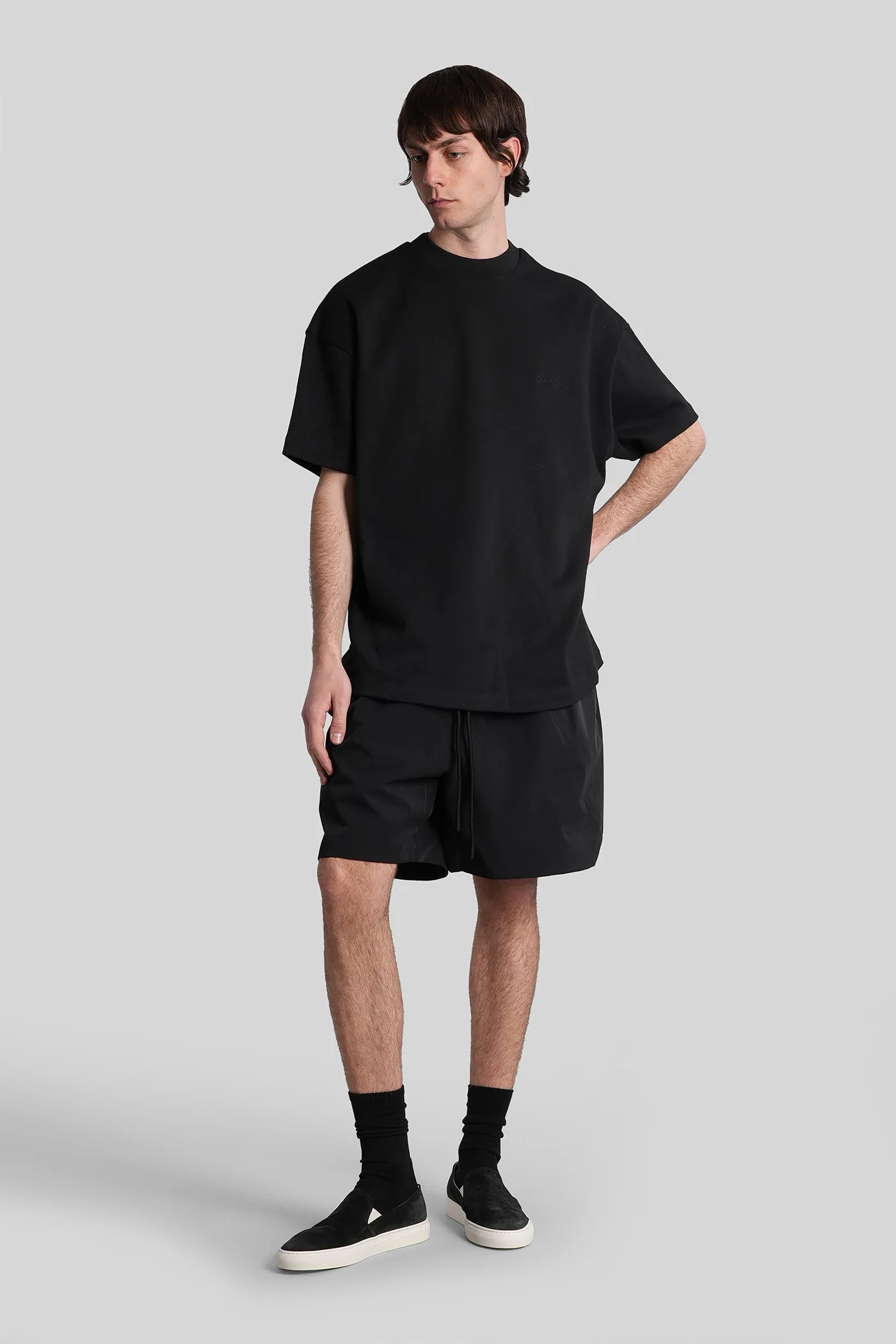 T-Shirt in black cotton - Image 2