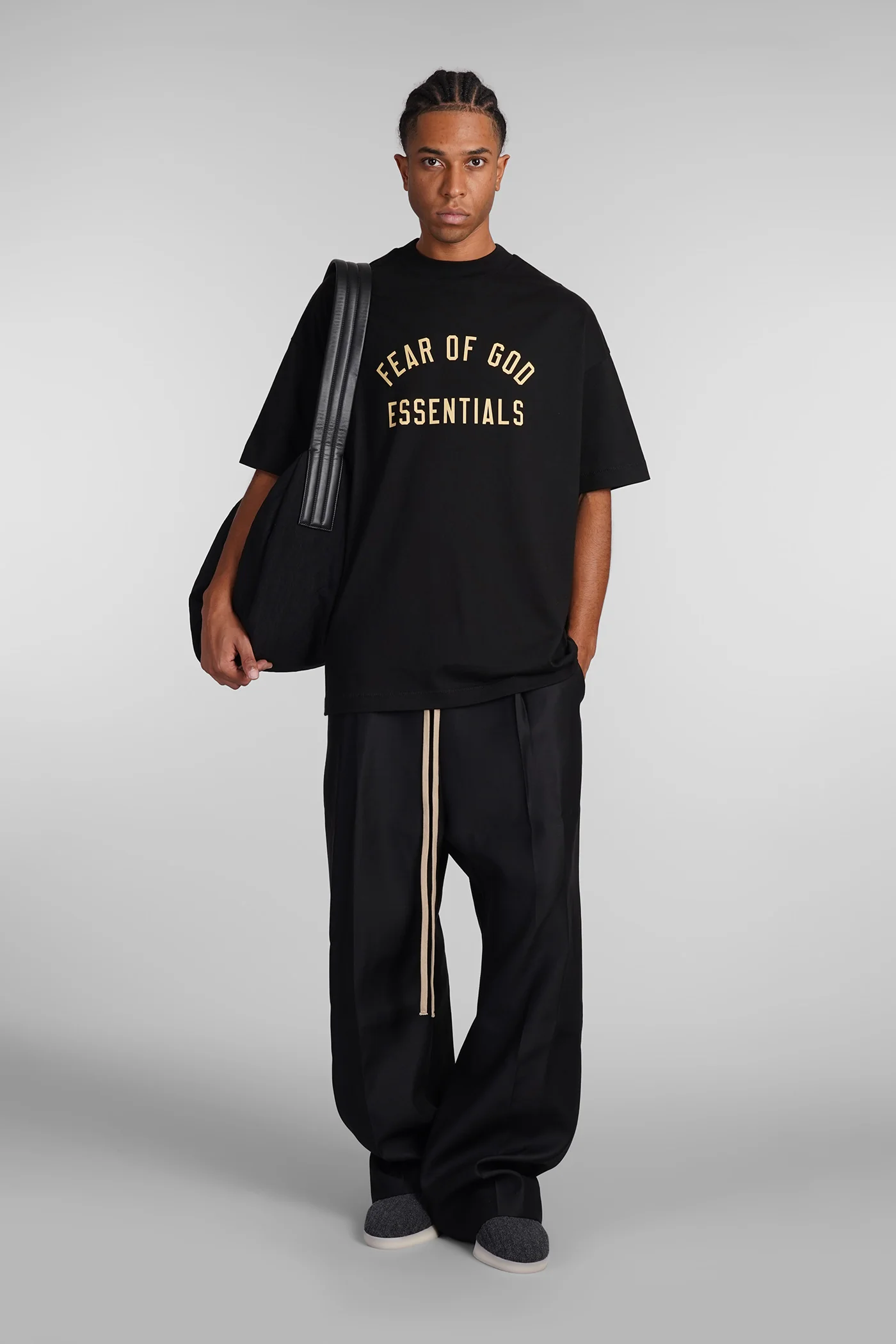 T-Shirt in black cotton - Image 2