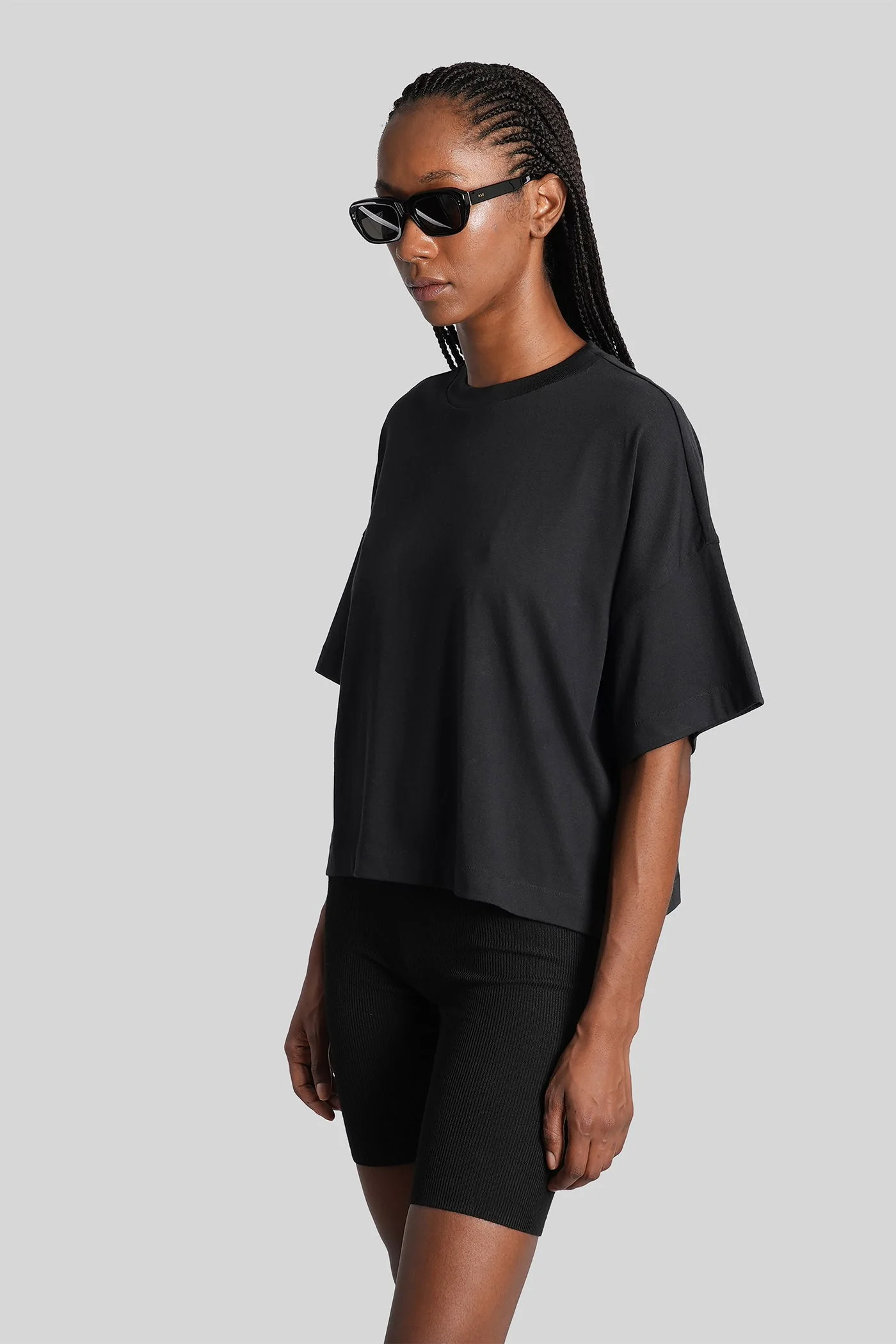 T-Shirt in black cotton - Image 4