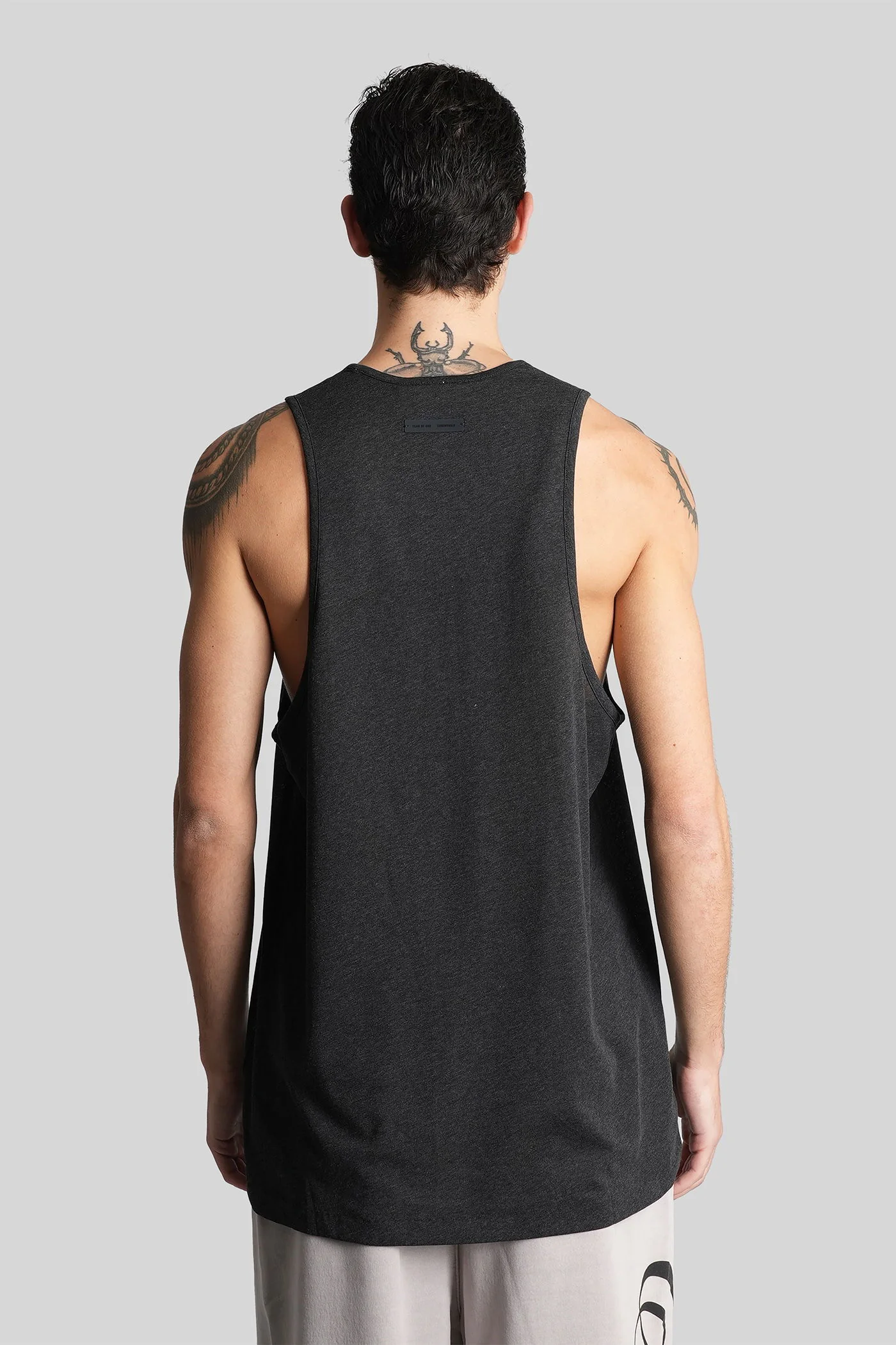 tank Top in black cotton - Image 3