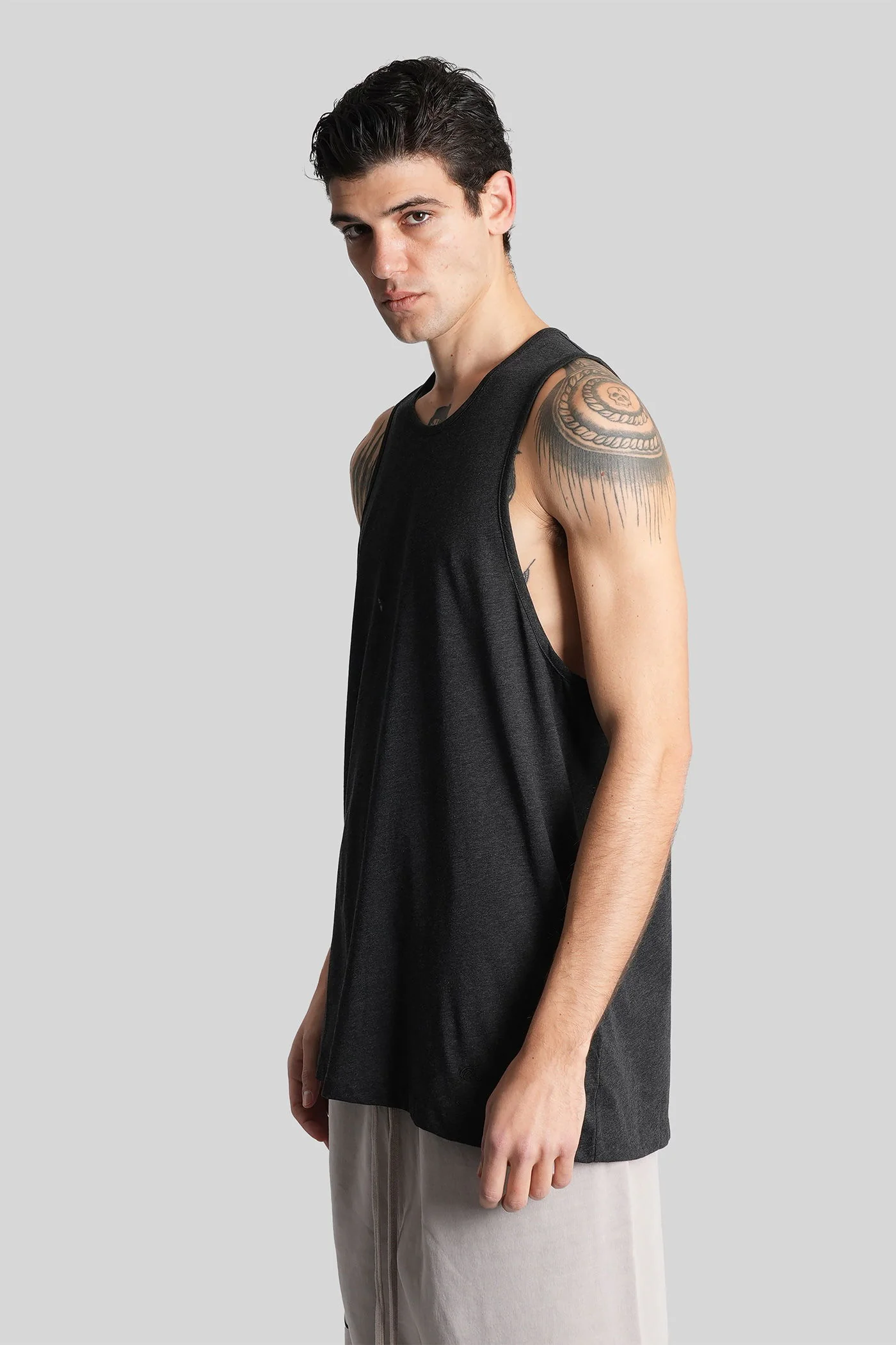 tank Top in black cotton - Image 4