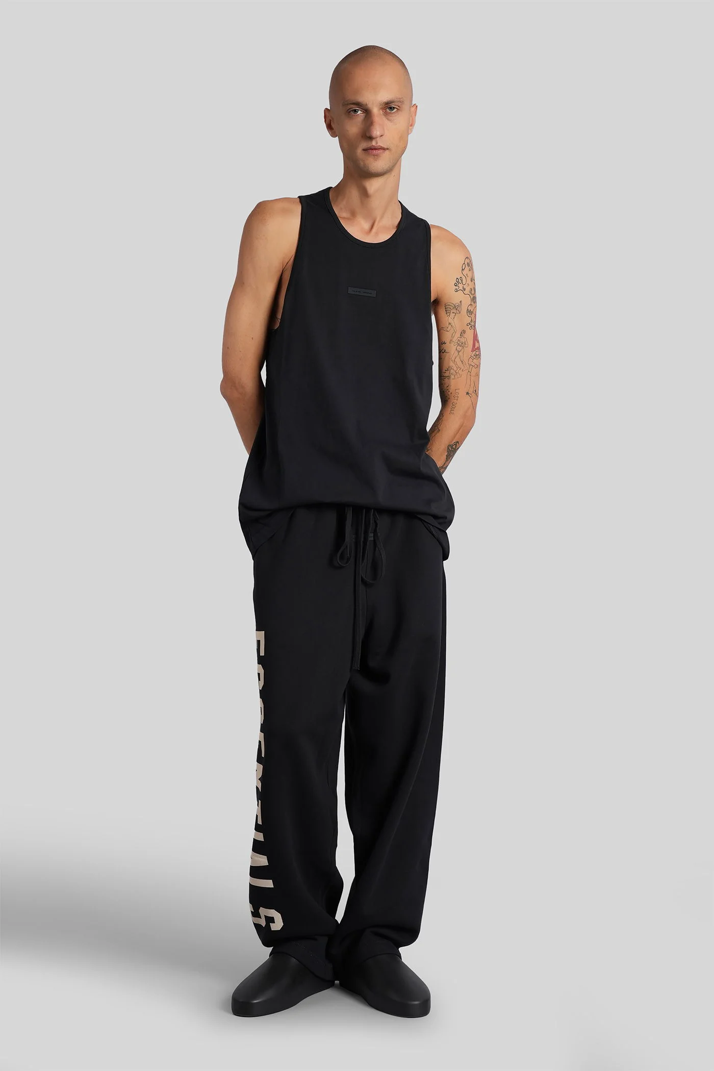 tank Top in black cotton - Image 2