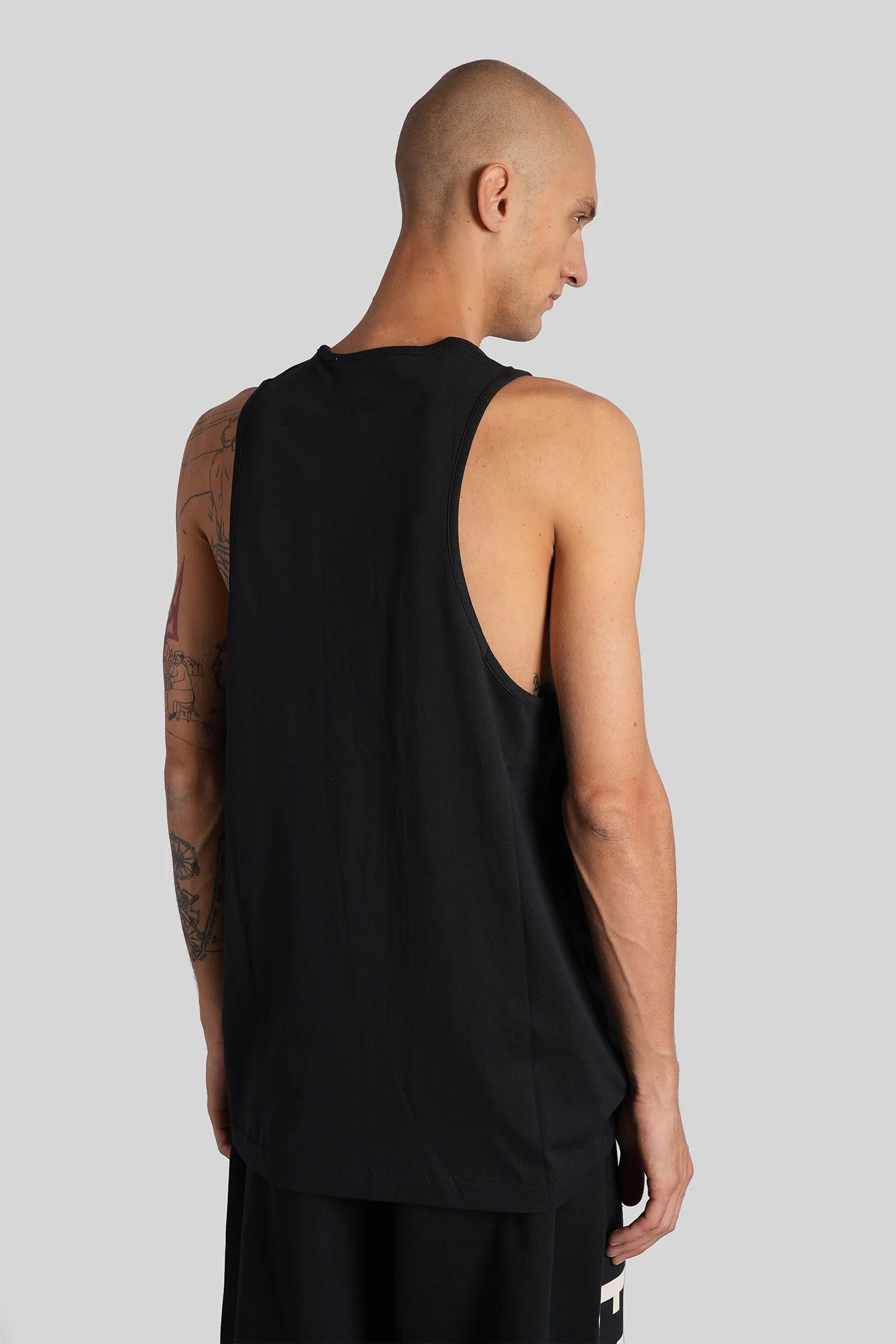 tank Top in black cotton - Image 3