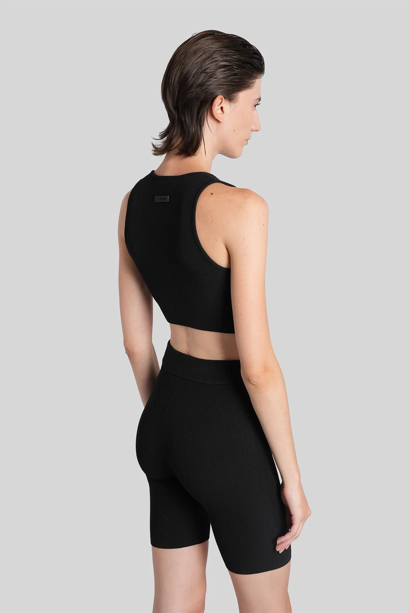 tank Top in black polyester - Image 3