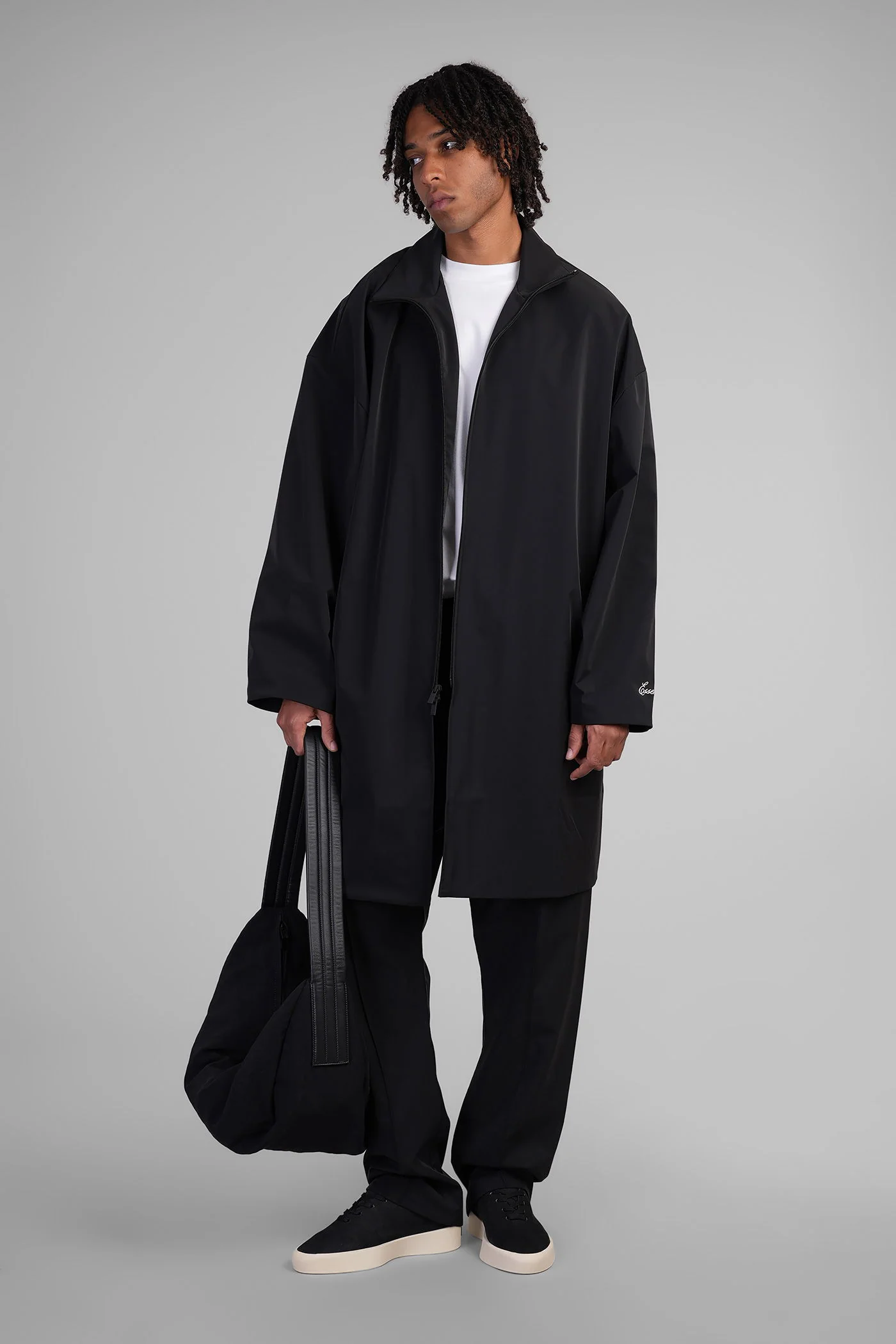 Trench in black polyester - Image 2