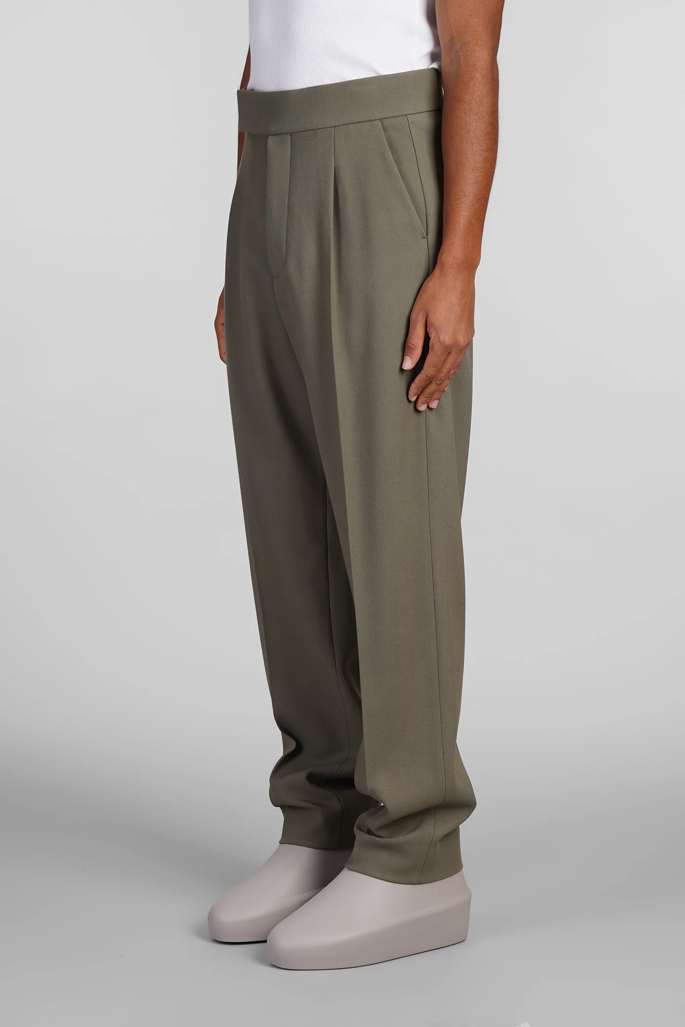Pants in green wool - Image 4