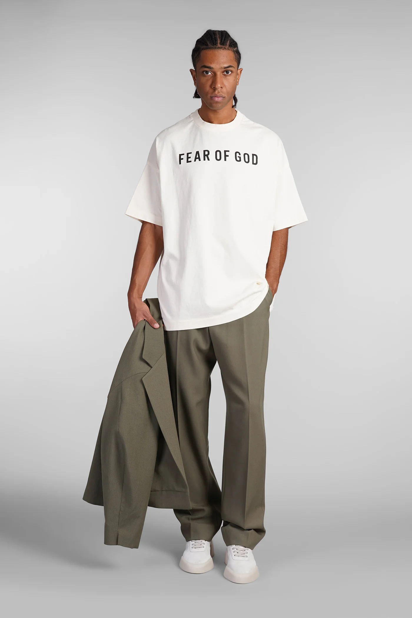 T-Shirt in beige cotton - Image 2