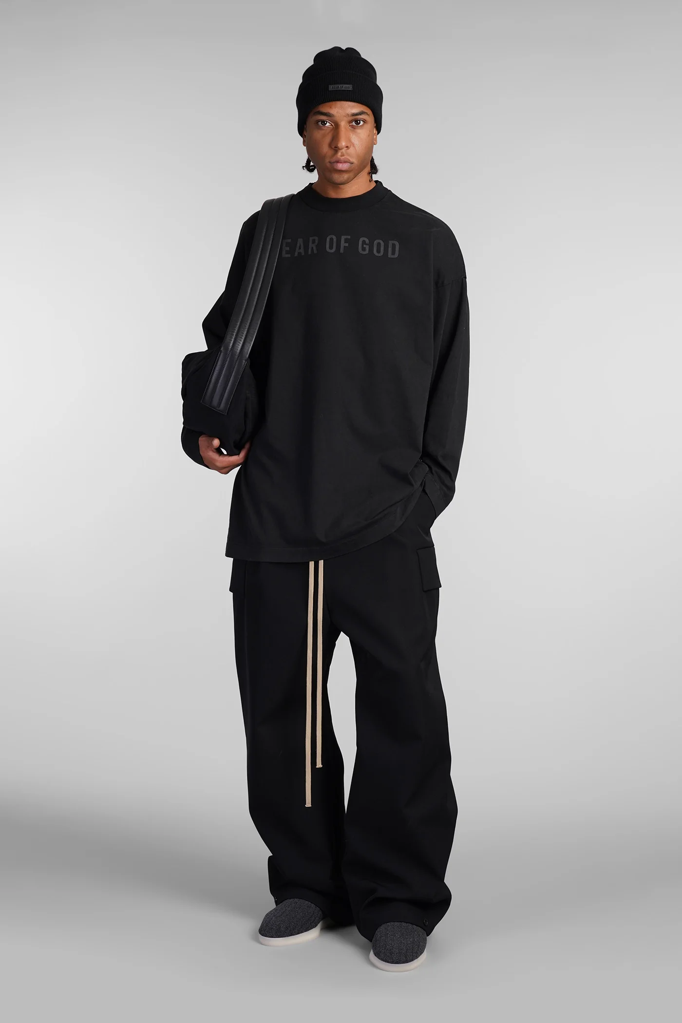 T-Shirt in black cotton - Image 2
