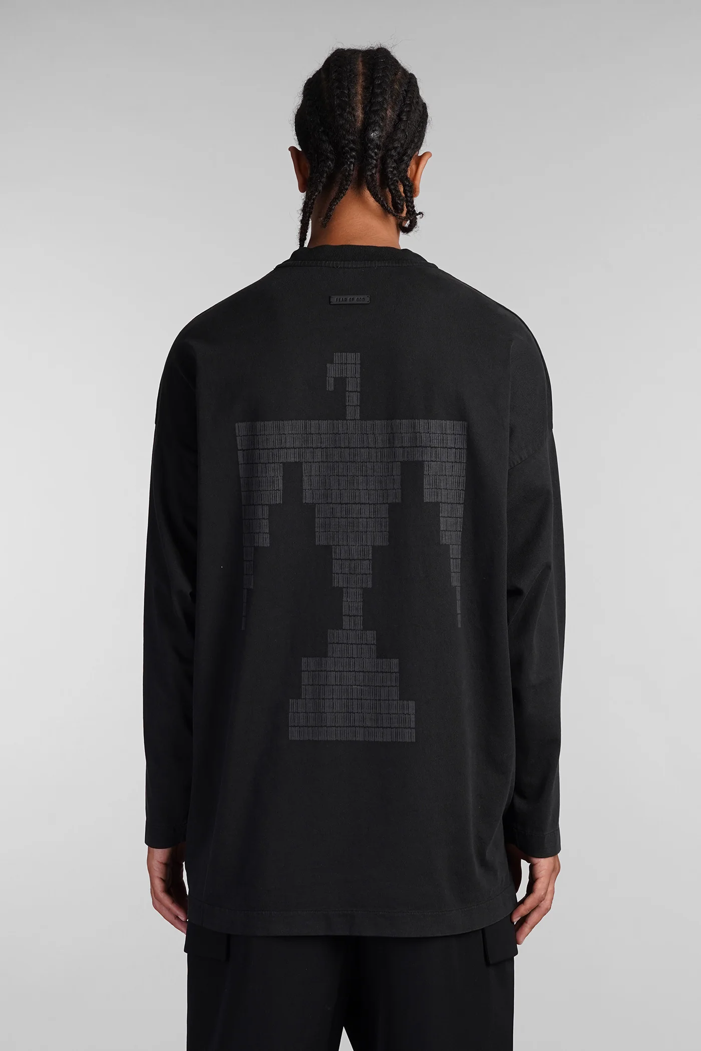 T-Shirt in black cotton - Image 3