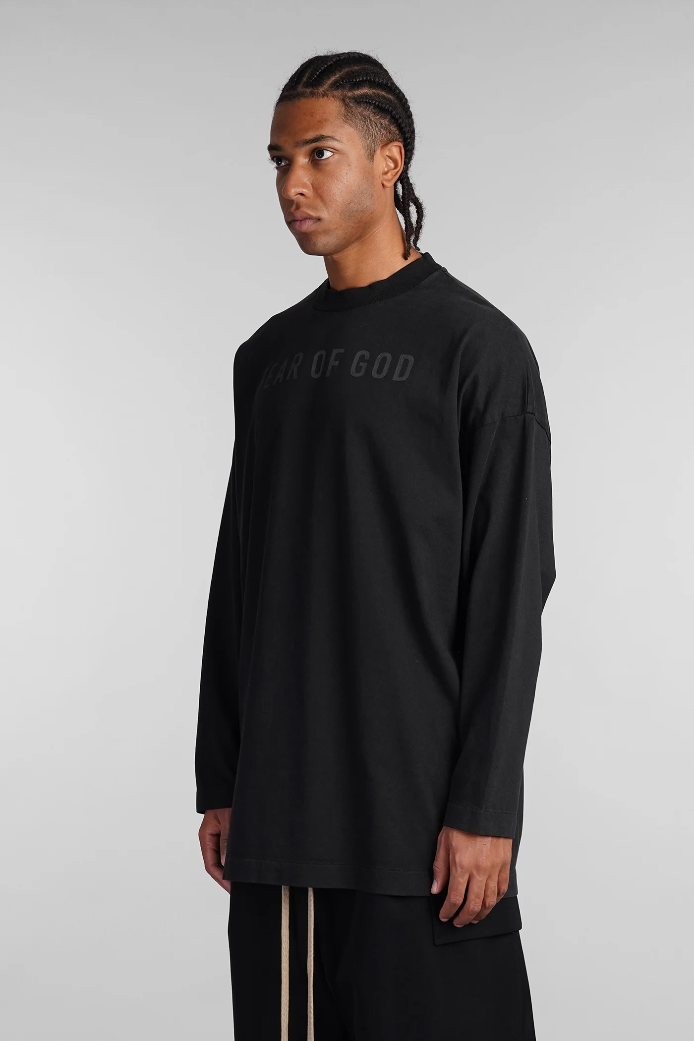T-Shirt in black cotton - Image 4