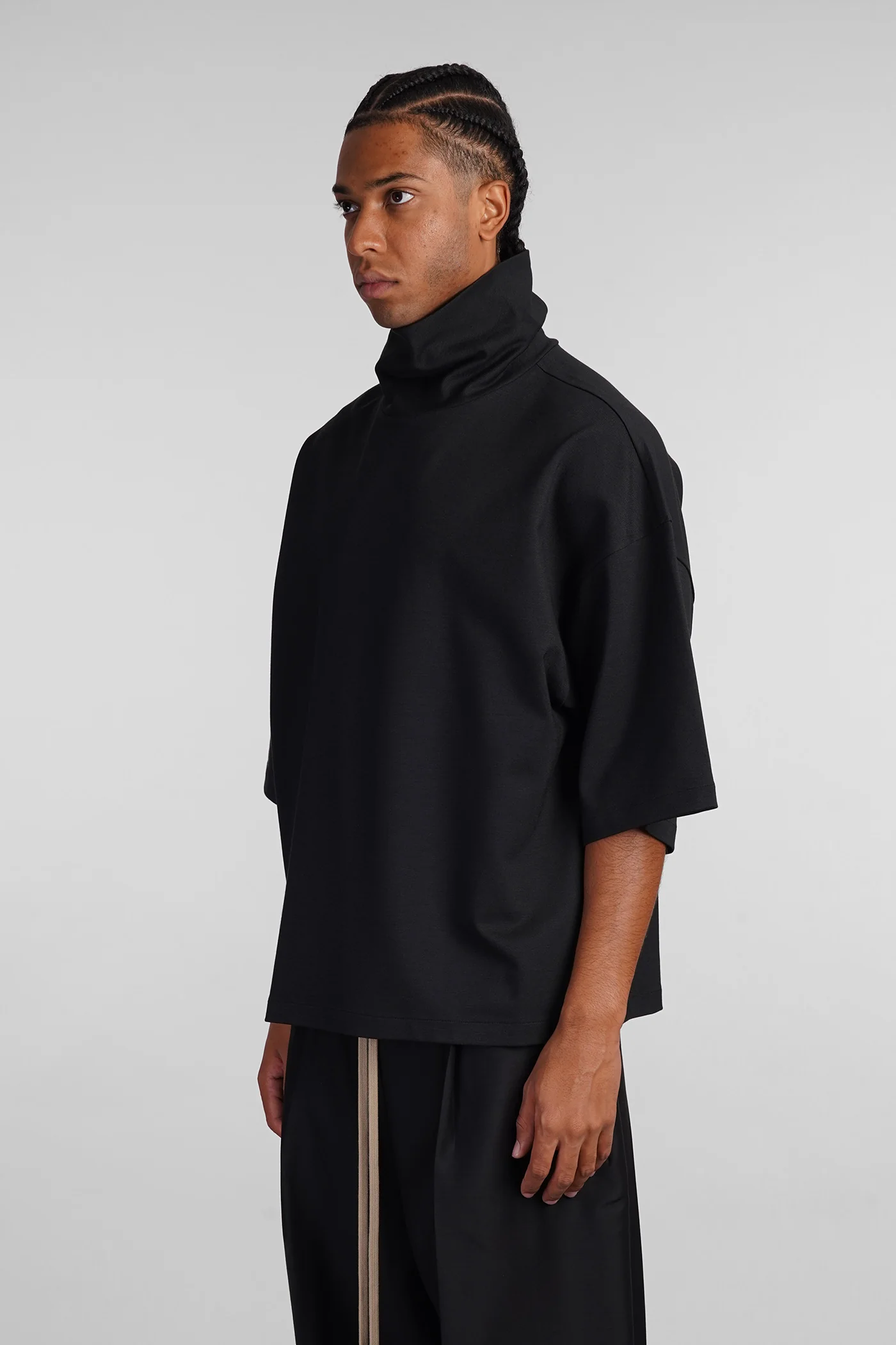 T-Shirt in black viscose - Image 4