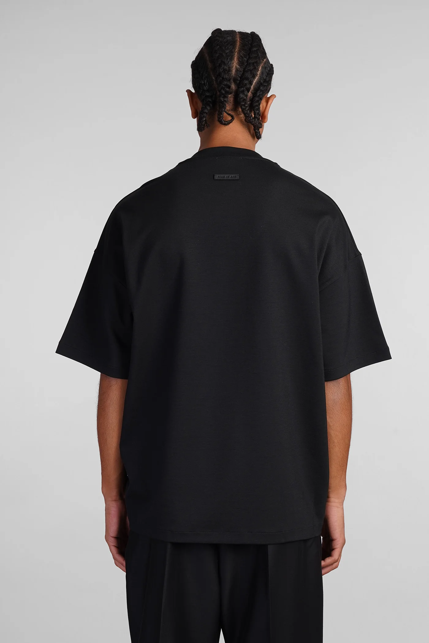 T-Shirt in black viscose - Image 3