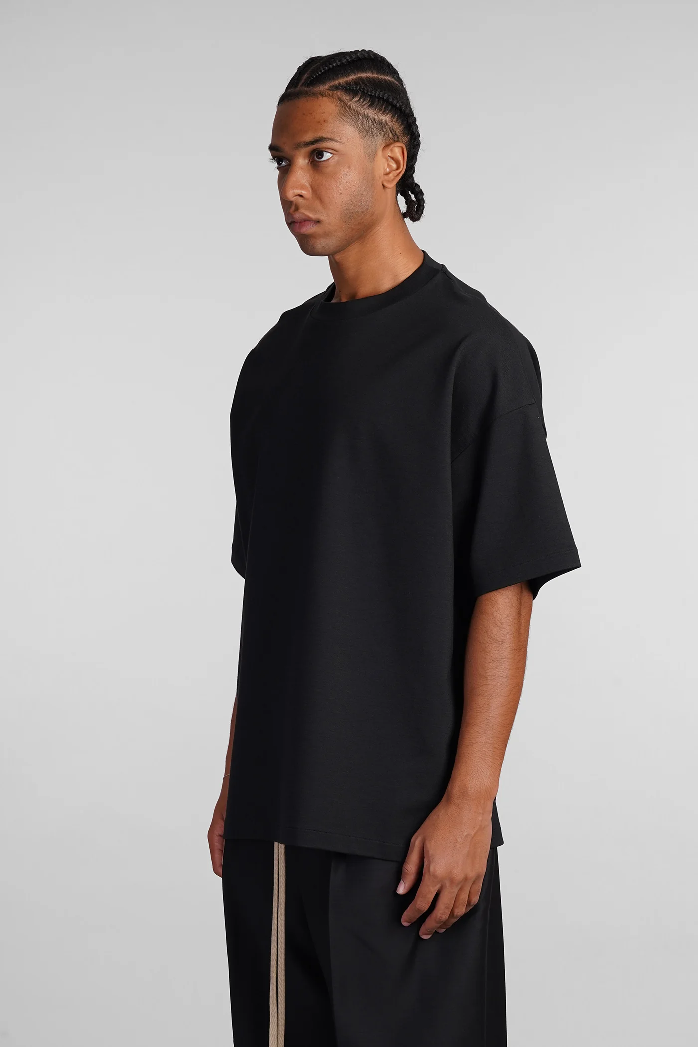 T-Shirt in black viscose - Image 4