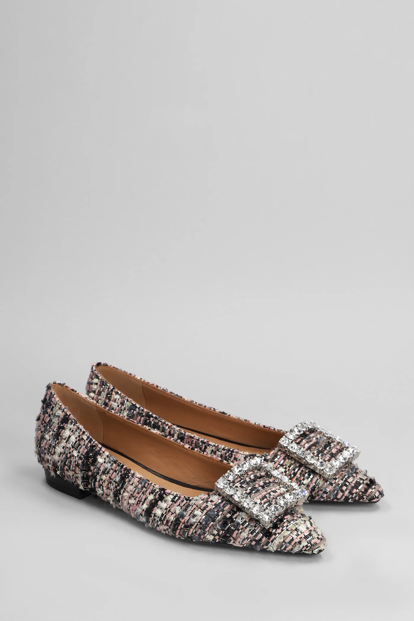 Amaia Ballet flats in rose-pink wool - Image 2