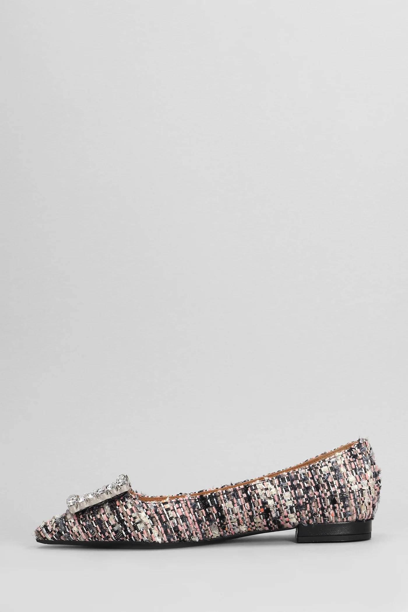 Amaia Ballet flats in rose-pink wool - Image 3