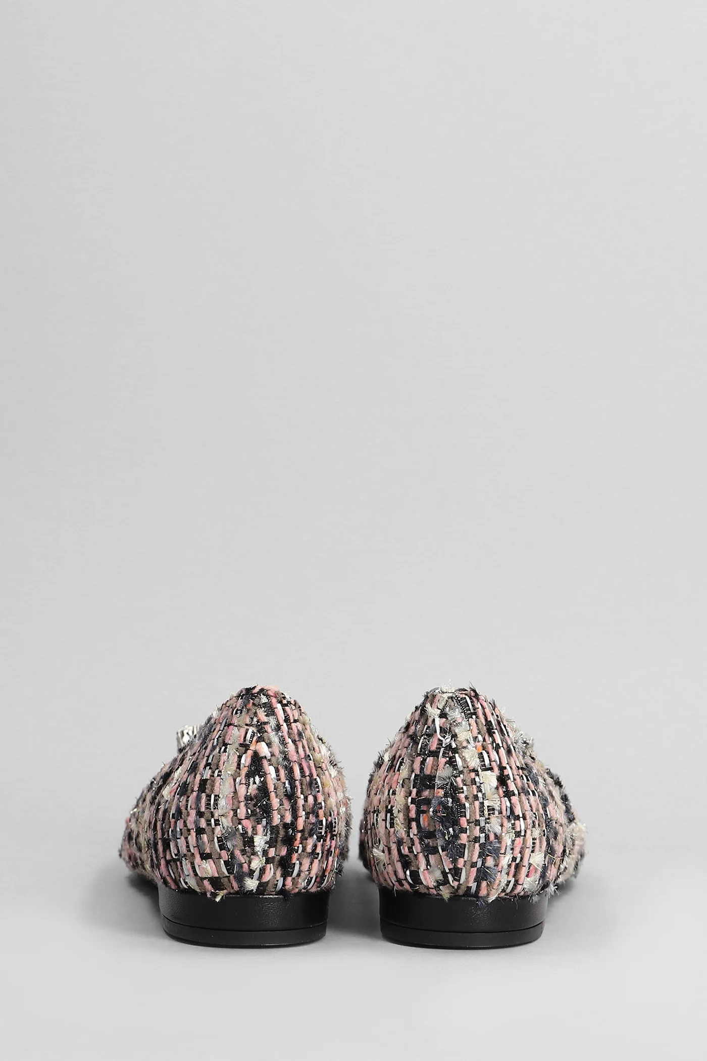 Amaia Ballet flats in rose-pink wool - Image 4
